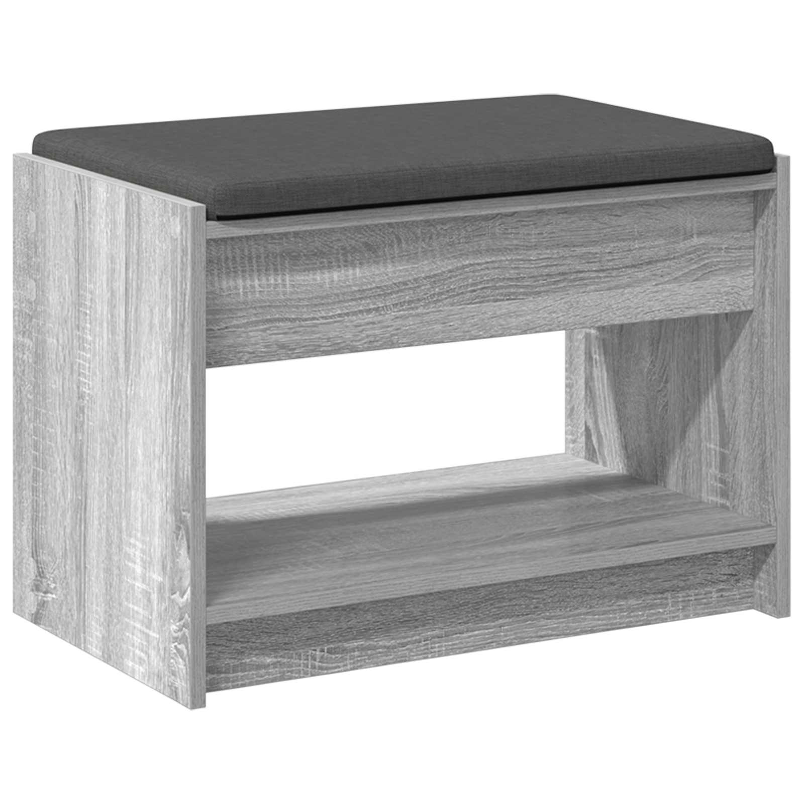 Gangbenk Grå Sonoma 63 x 38 x 45 cm Konstruert treverk og stoff vidaXL