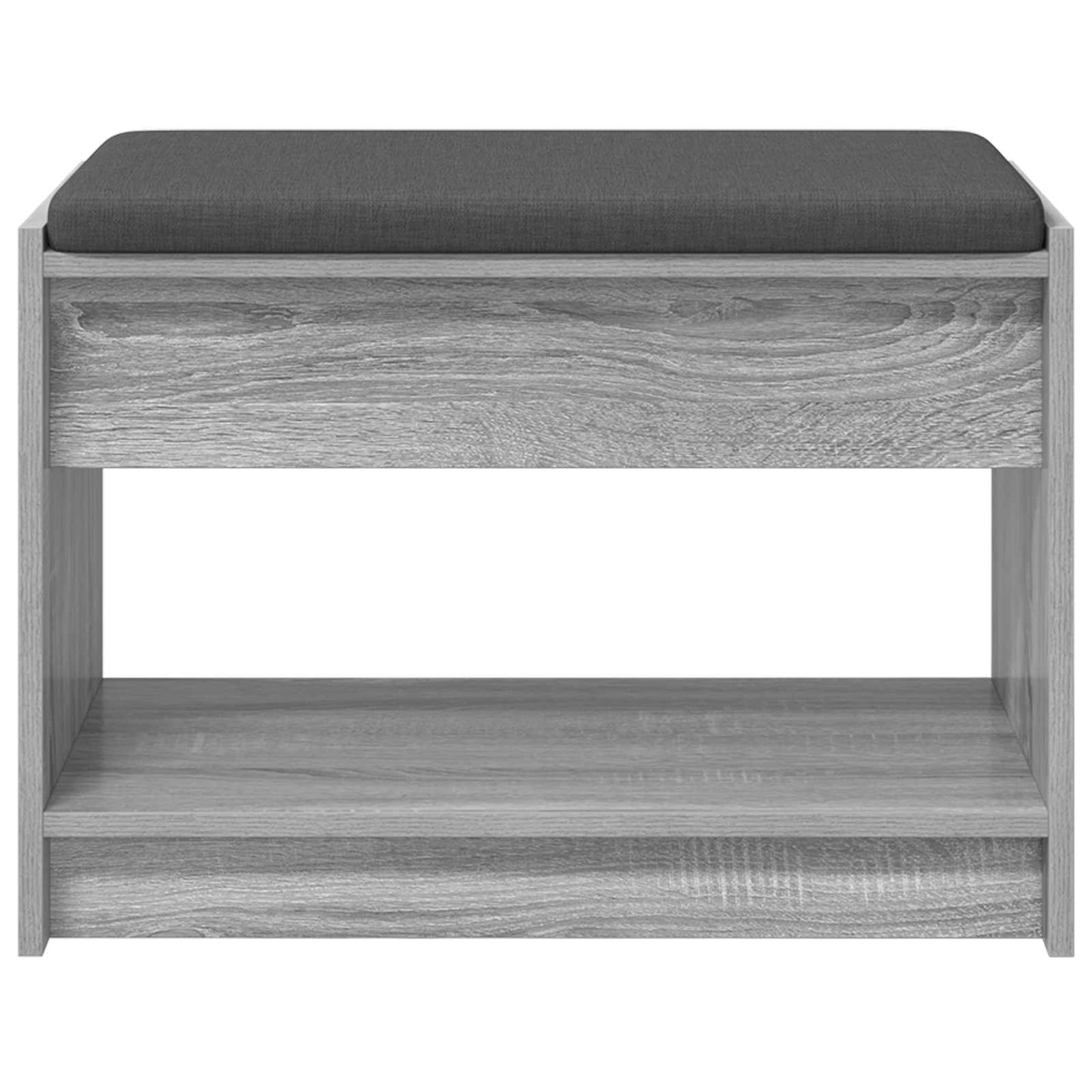 Gangbenk Grå Sonoma 63 x 38 x 45 cm Konstruert treverk og stoff vidaXL