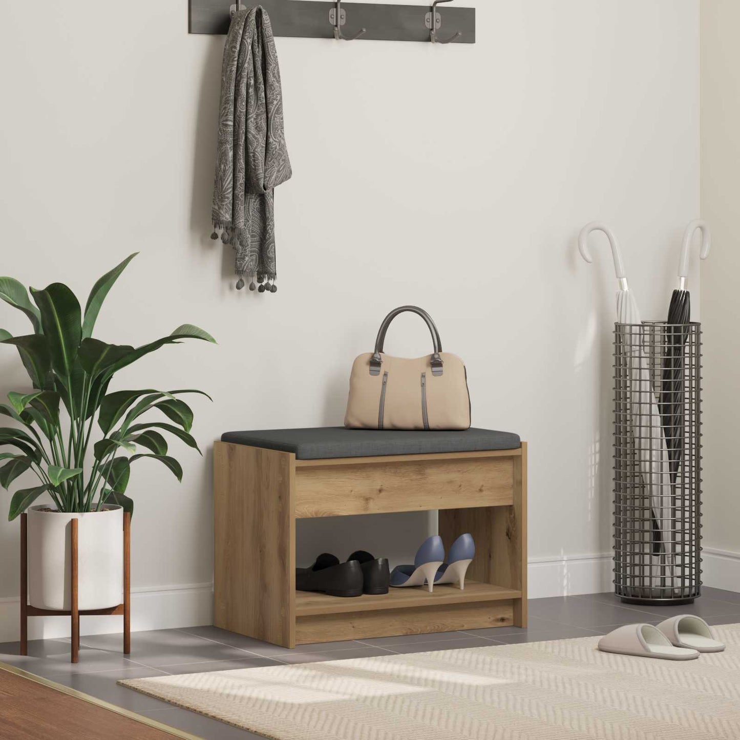 Gangbenk Artisan Eik 63 x 38 x 45 cm