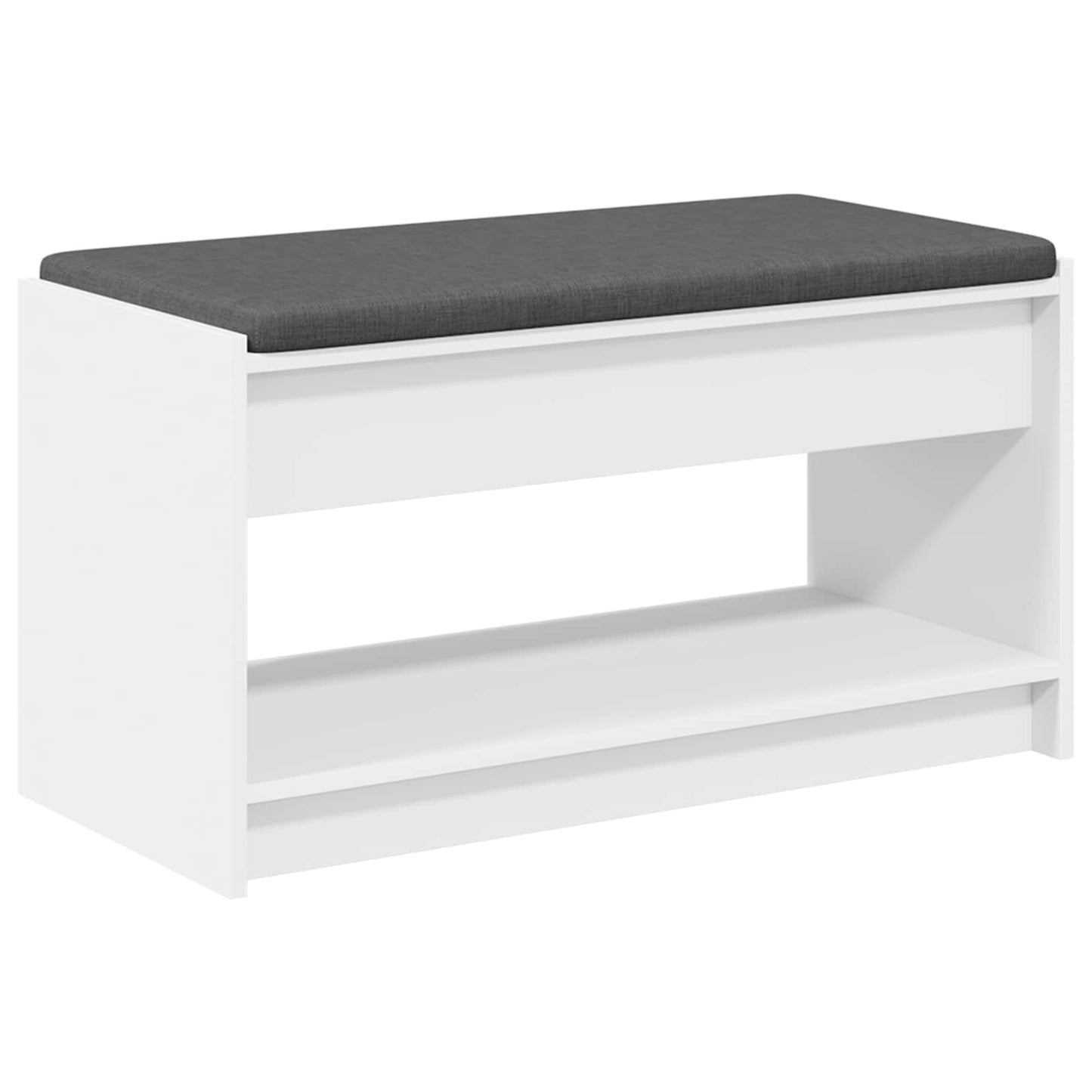 Gangbenk Hvit 83 x 38 x 45 cm Konstruert treverk og stoff vidaXL