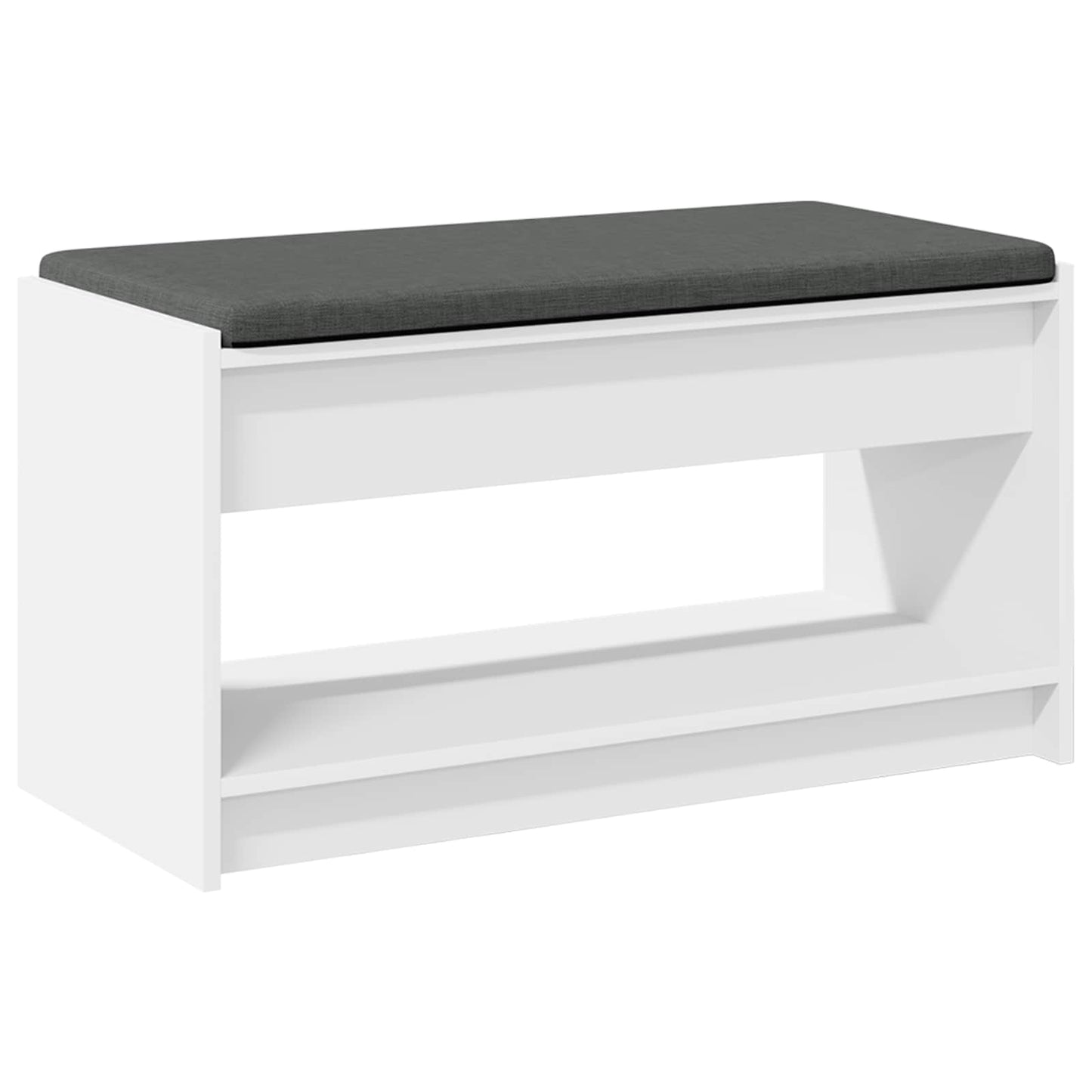 Gangbenk Hvit 83 x 38 x 45 cm Konstruert treverk og stoff vidaXL