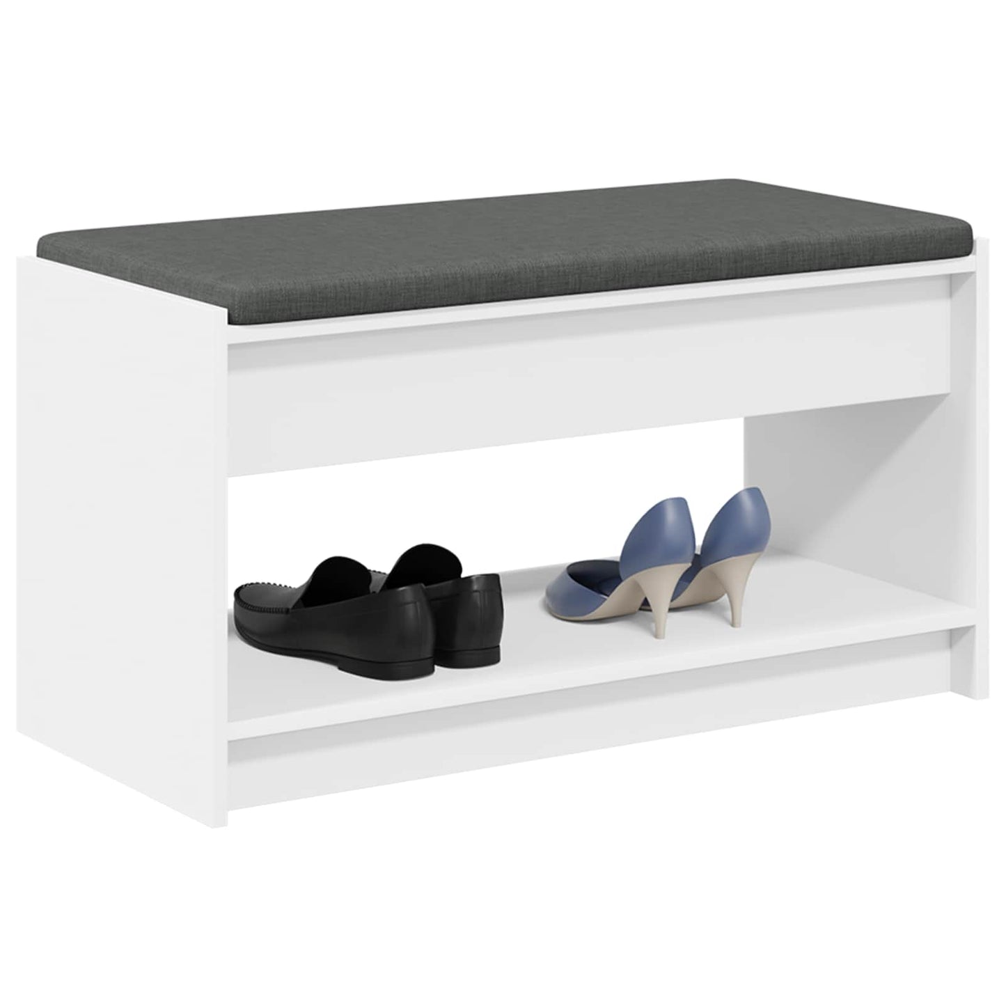 Gangbenk Hvit 83 x 38 x 45 cm Konstruert treverk og stoff vidaXL