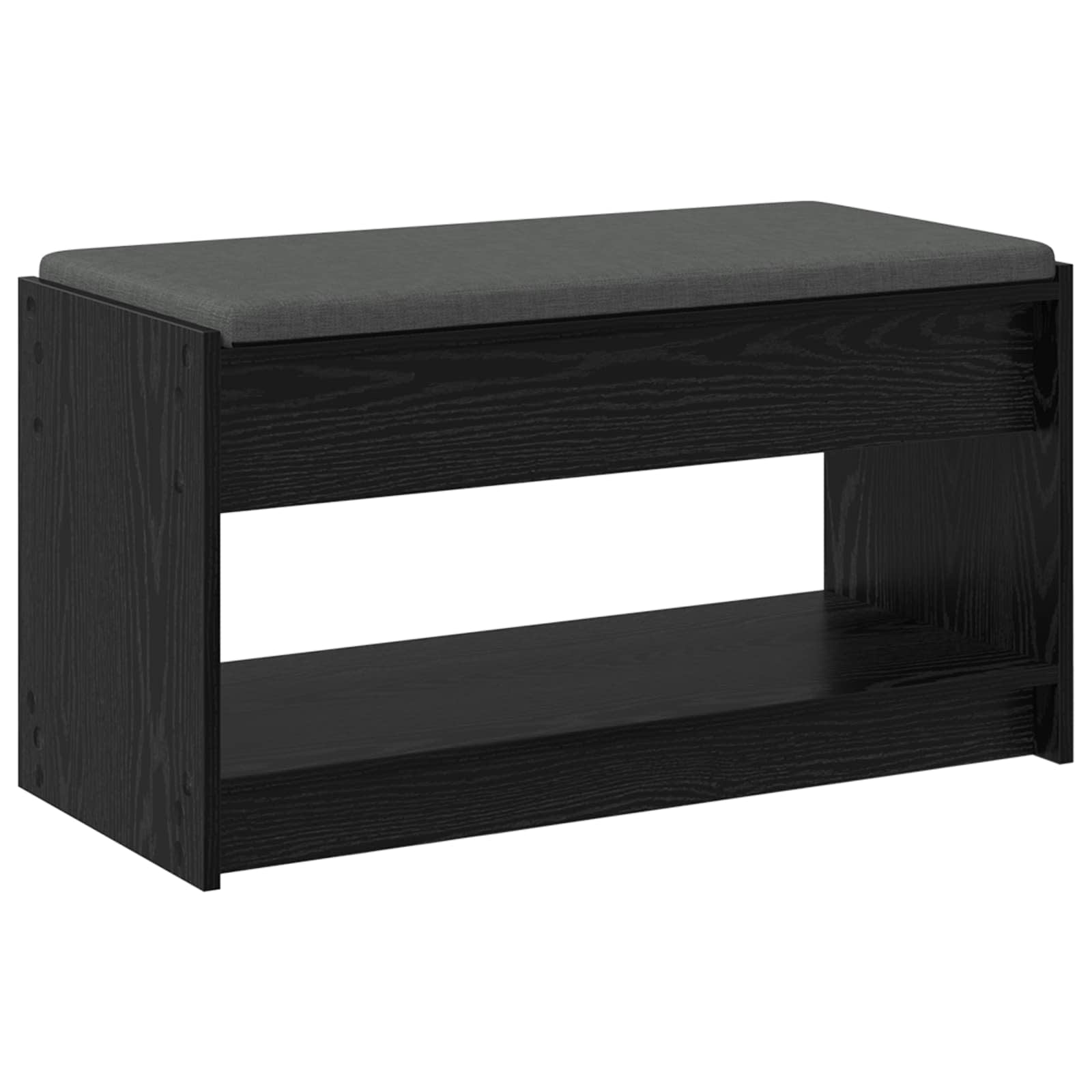 Gangbenk Svart Eik 83 x 38 x 45 cm Konstruert treverk og stoff vidaXL