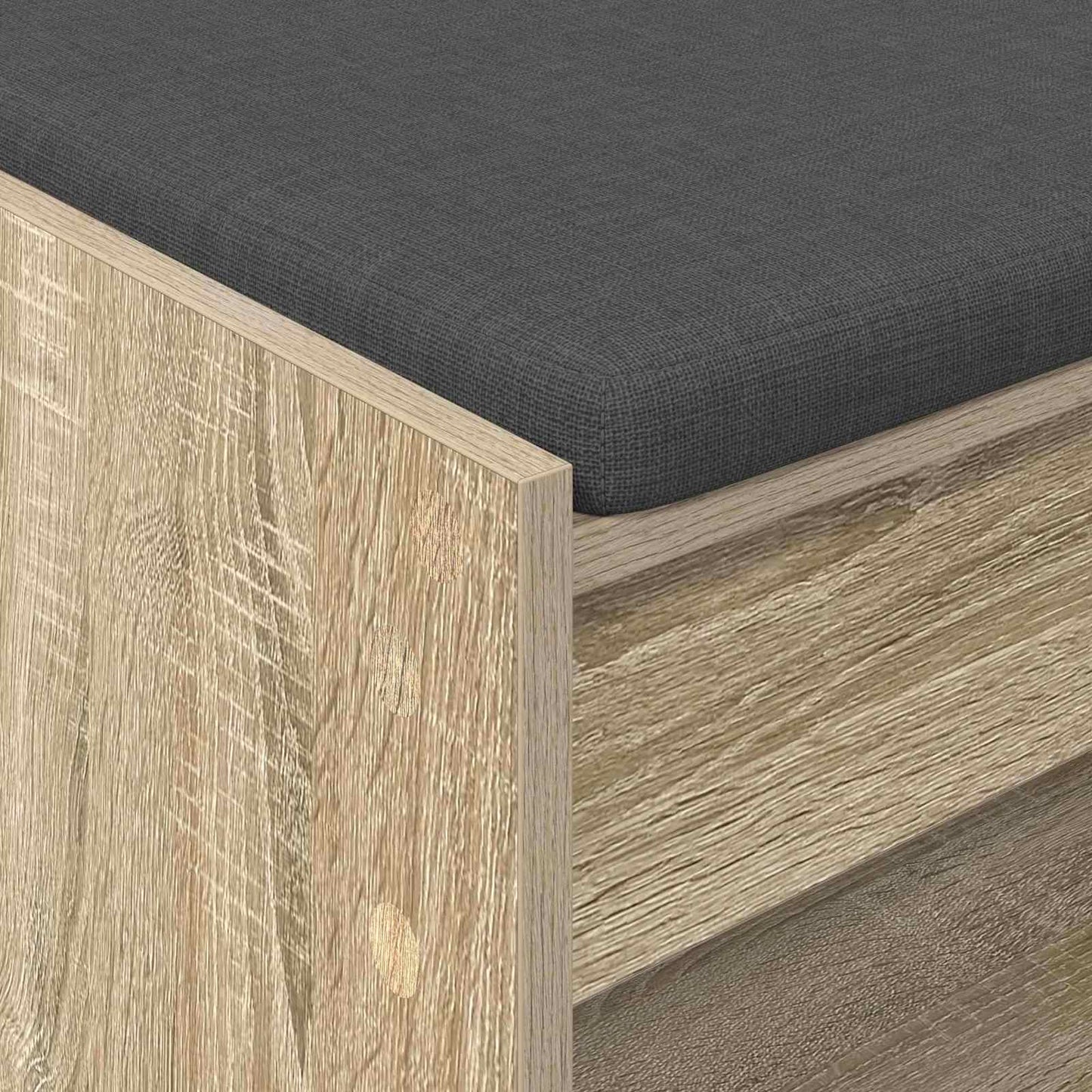 Gangbenk Sonoma eik 83 x 38 x 45 cm Konstruert treverk og stoff vidaXL