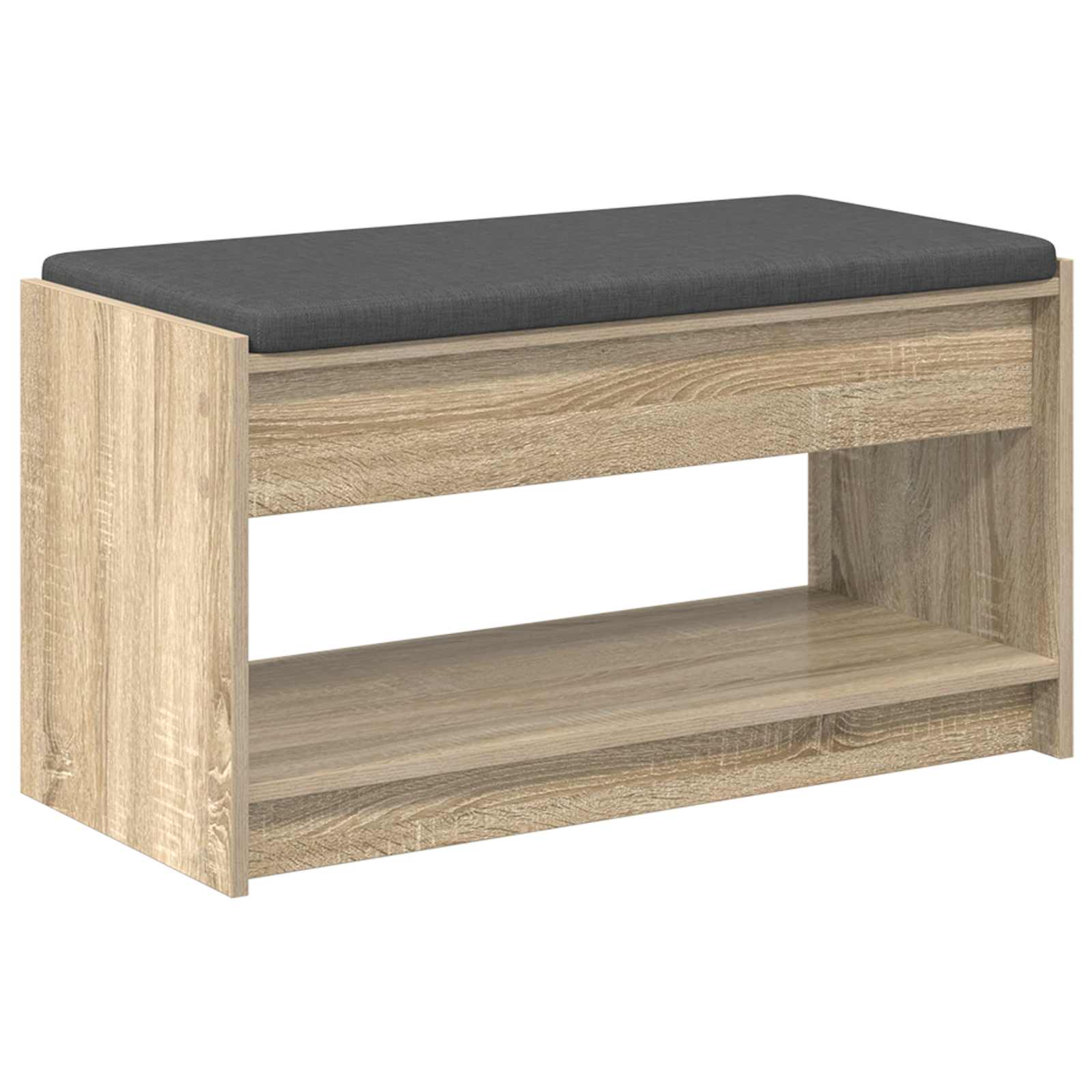 Gangbenk Sonoma eik 83 x 38 x 45 cm Konstruert treverk og stoff vidaXL