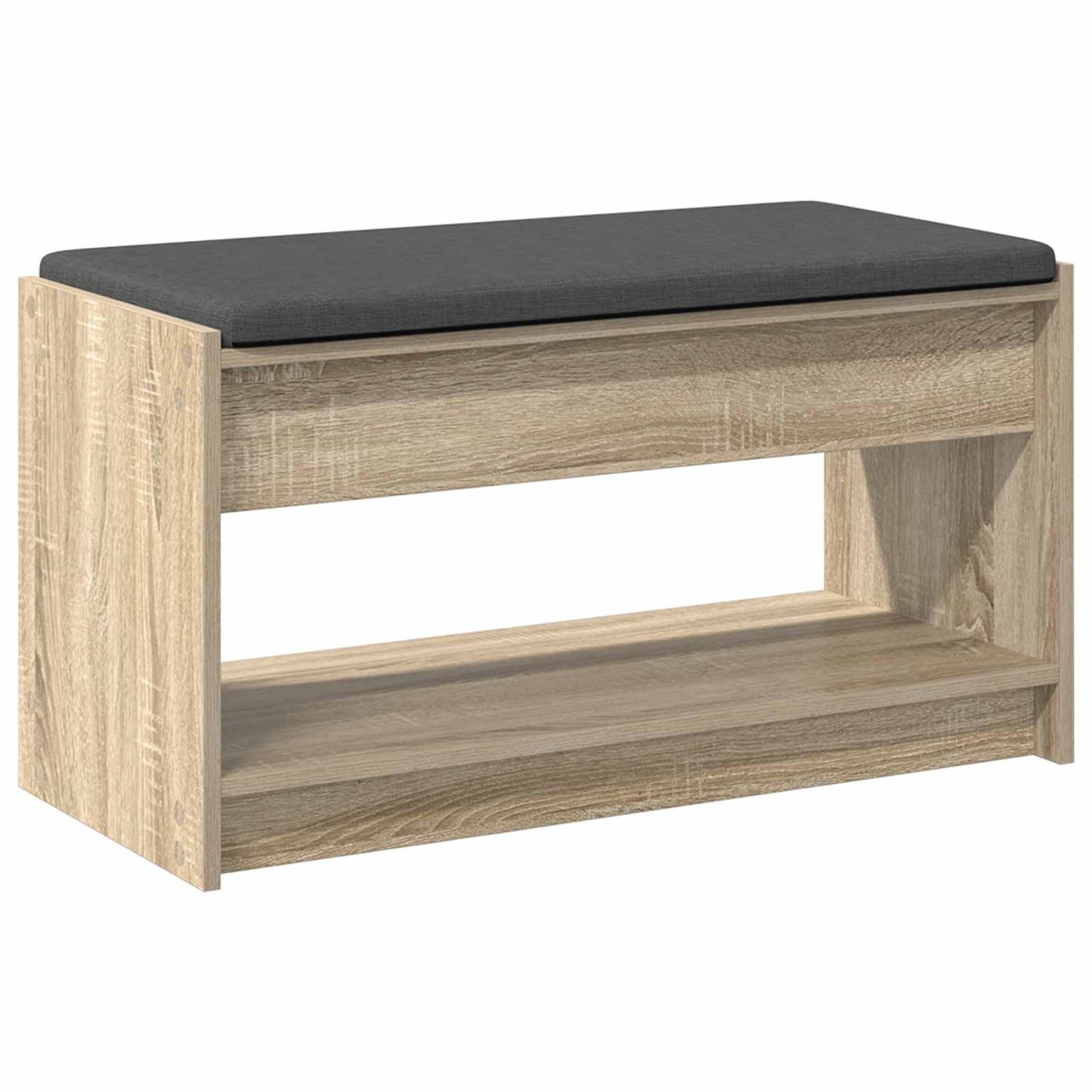 Gangbenk Sonoma eik 83 x 38 x 45 cm Konstruert treverk og stoff vidaXL