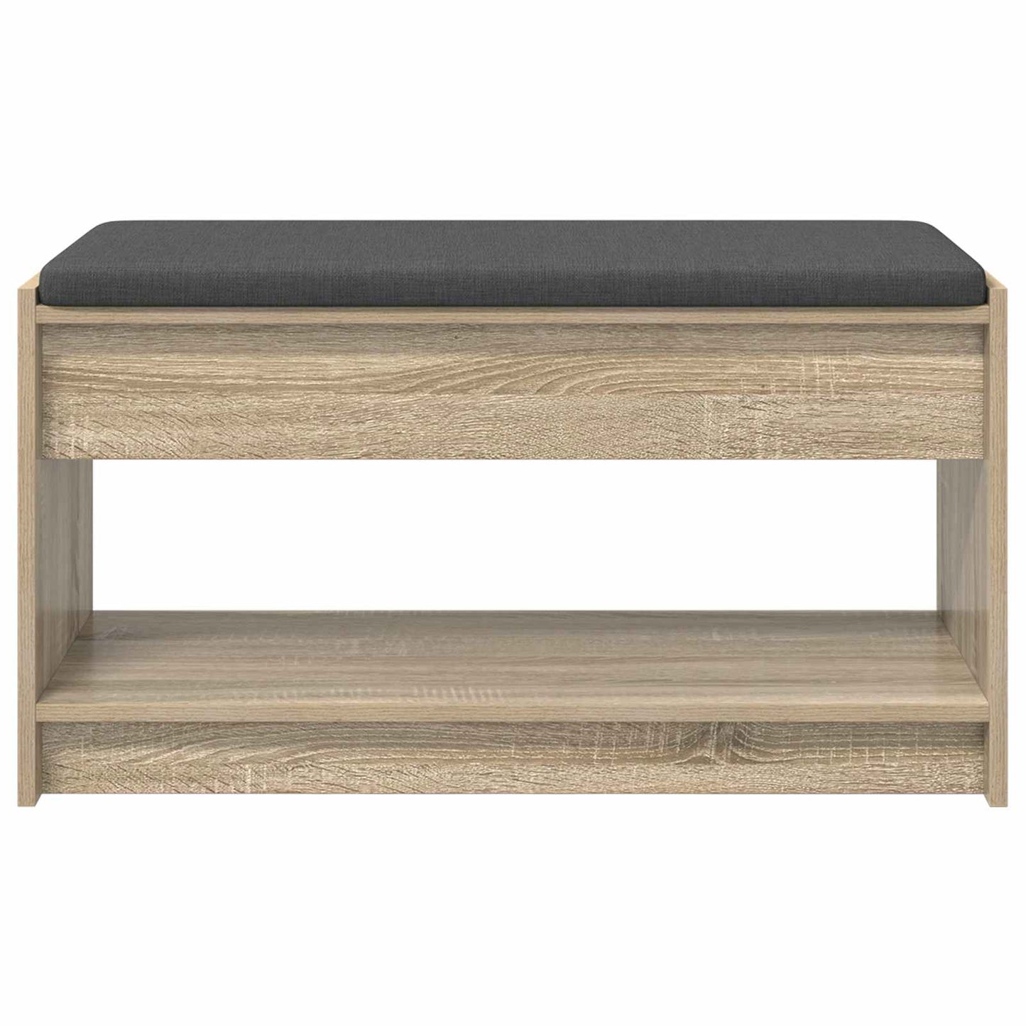 Gangbenk Sonoma eik 83 x 38 x 45 cm Konstruert treverk og stoff vidaXL