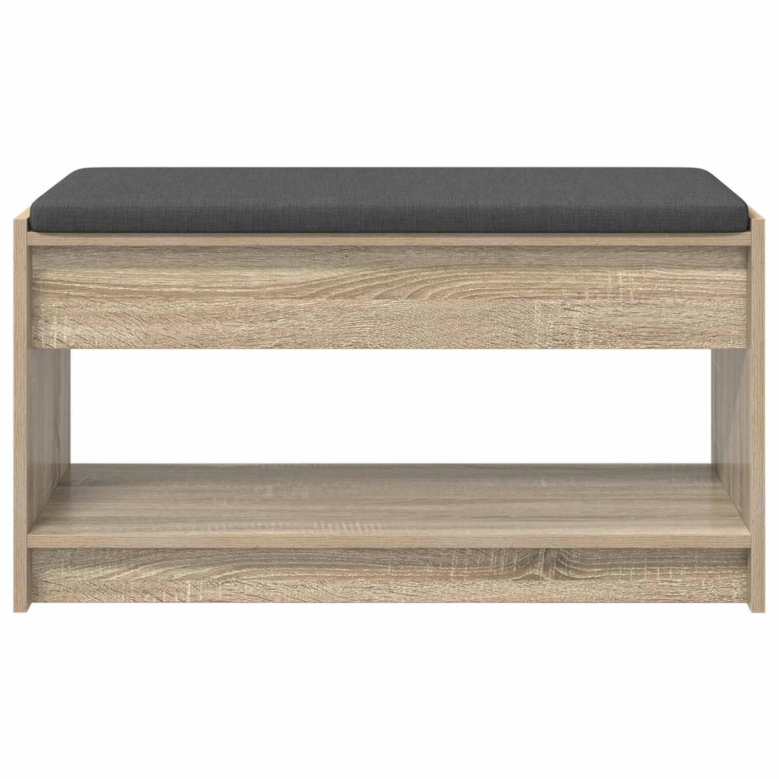 Gangbenk Sonoma eik 83 x 38 x 45 cm Konstruert treverk og stoff vidaXL