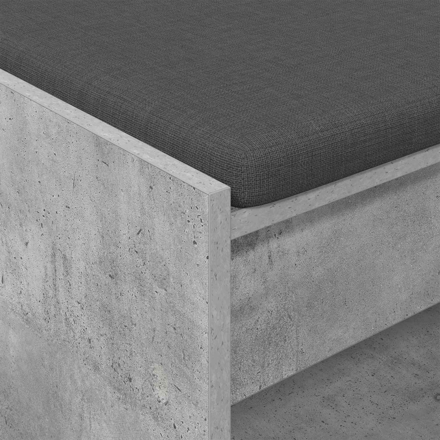 Gangbenk BetongGrå 83 x 38 x 45 cm Konstruert treverk og stoff vidaXL