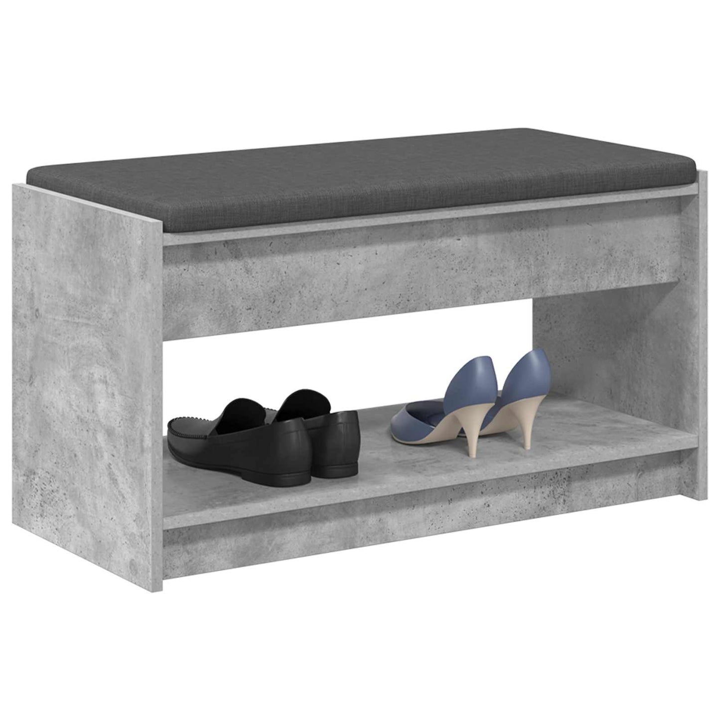 Gangbenk BetongGrå 83 x 38 x 45 cm Konstruert treverk og stoff vidaXL