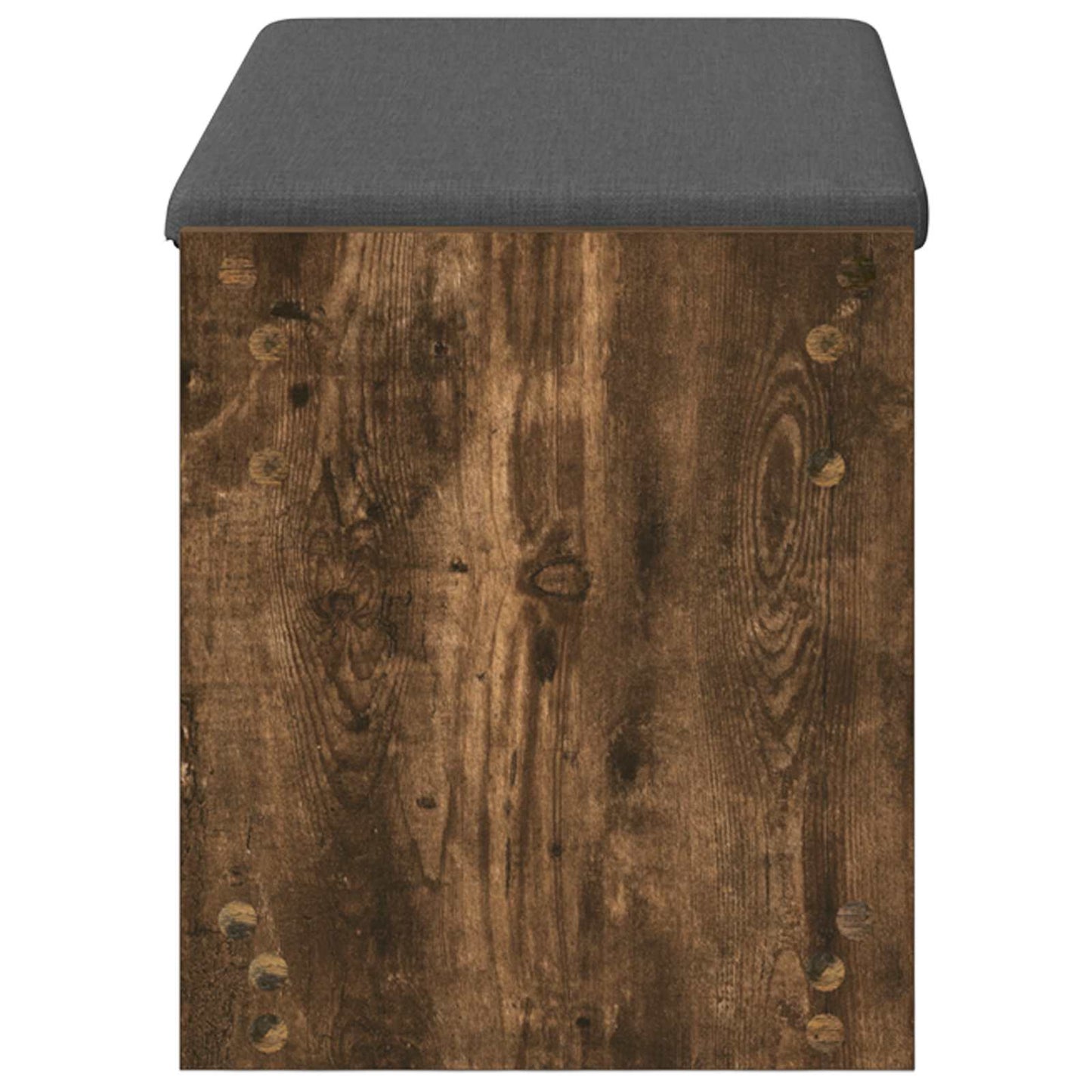 Gangbenk Røkt Eik 83 x 38 x 45 cm Konstruert treverk og stoff vidaXL