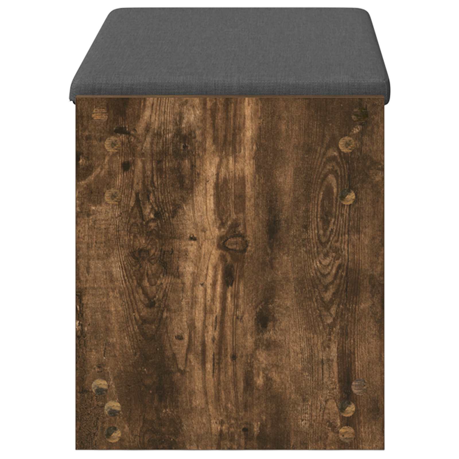 Gangbenk Røkt Eik 83 x 38 x 45 cm Konstruert treverk og stoff vidaXL