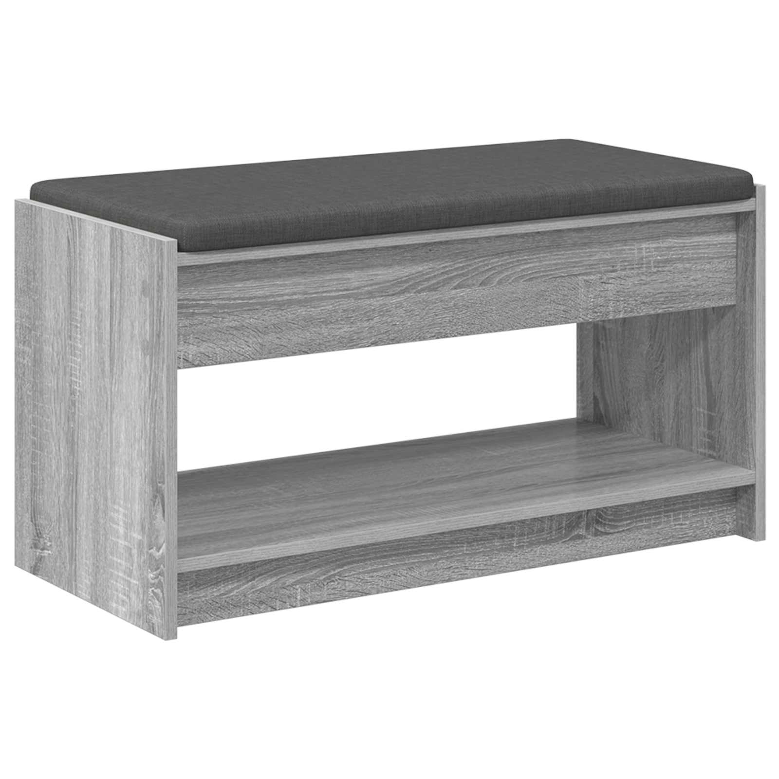 Gangbenk Grå Sonoma 83 x 38 x 45 cm Konstruert treverk og stoff vidaXL
