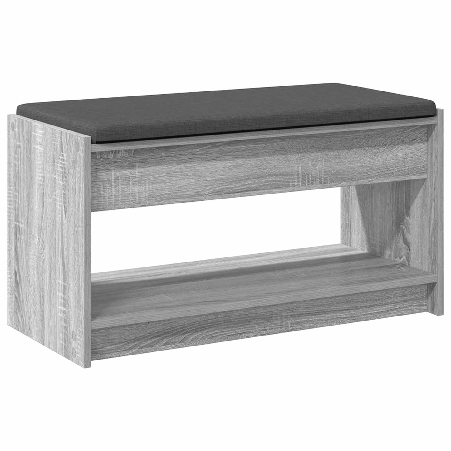 Gangbenk Grå Sonoma 83 x 38 x 45 cm Konstruert treverk og stoff vidaXL