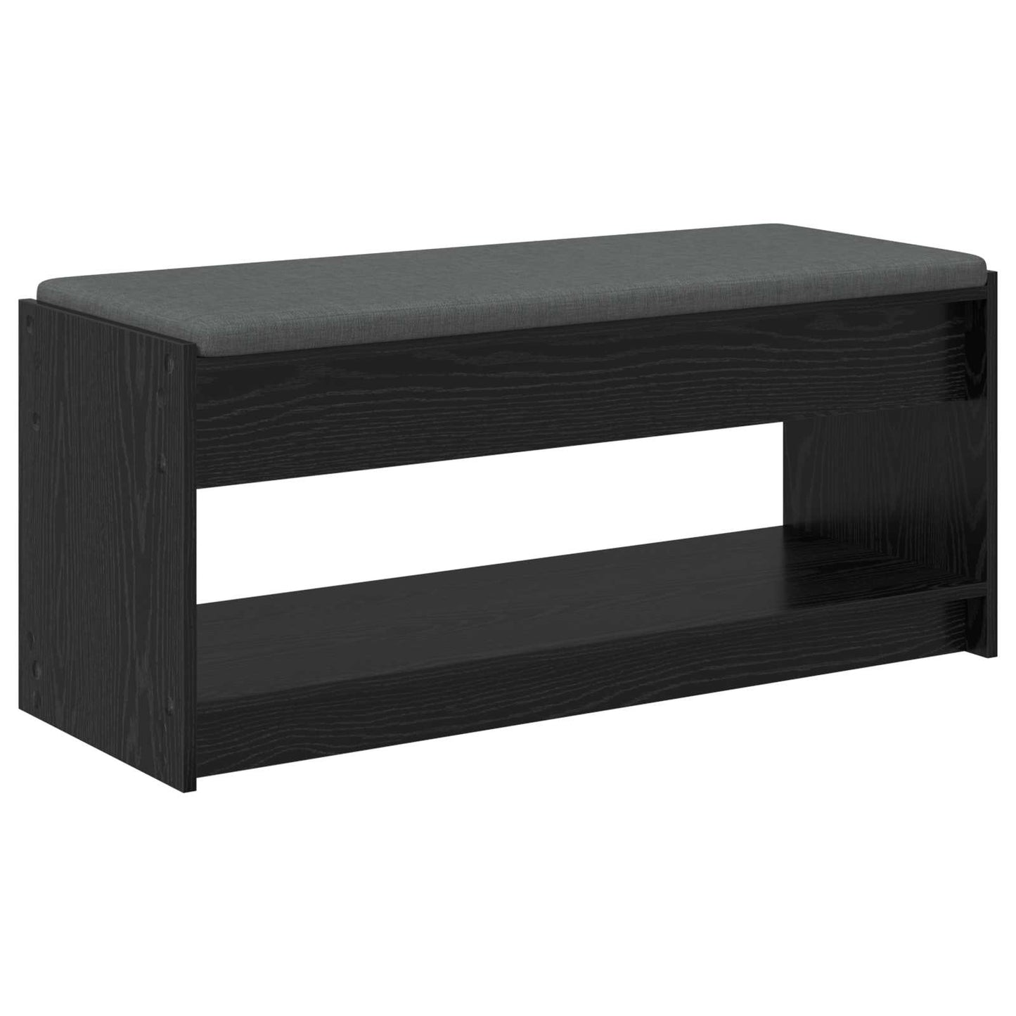 Gangbenk Svart Eik 103 x 38 x 45 cm Konstruert treverk og stoff