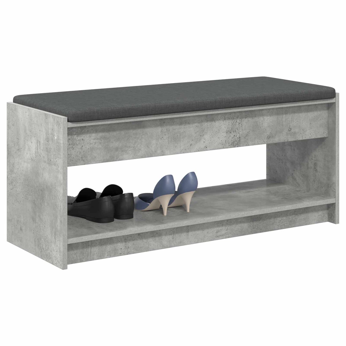 Gangbenk BetongGrå 103 x 38 x 45 cm Konstruert treverk og stoff