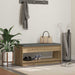 Gangbenk med pute med hylle Artisan Eik 103 x 38 x 45 cm