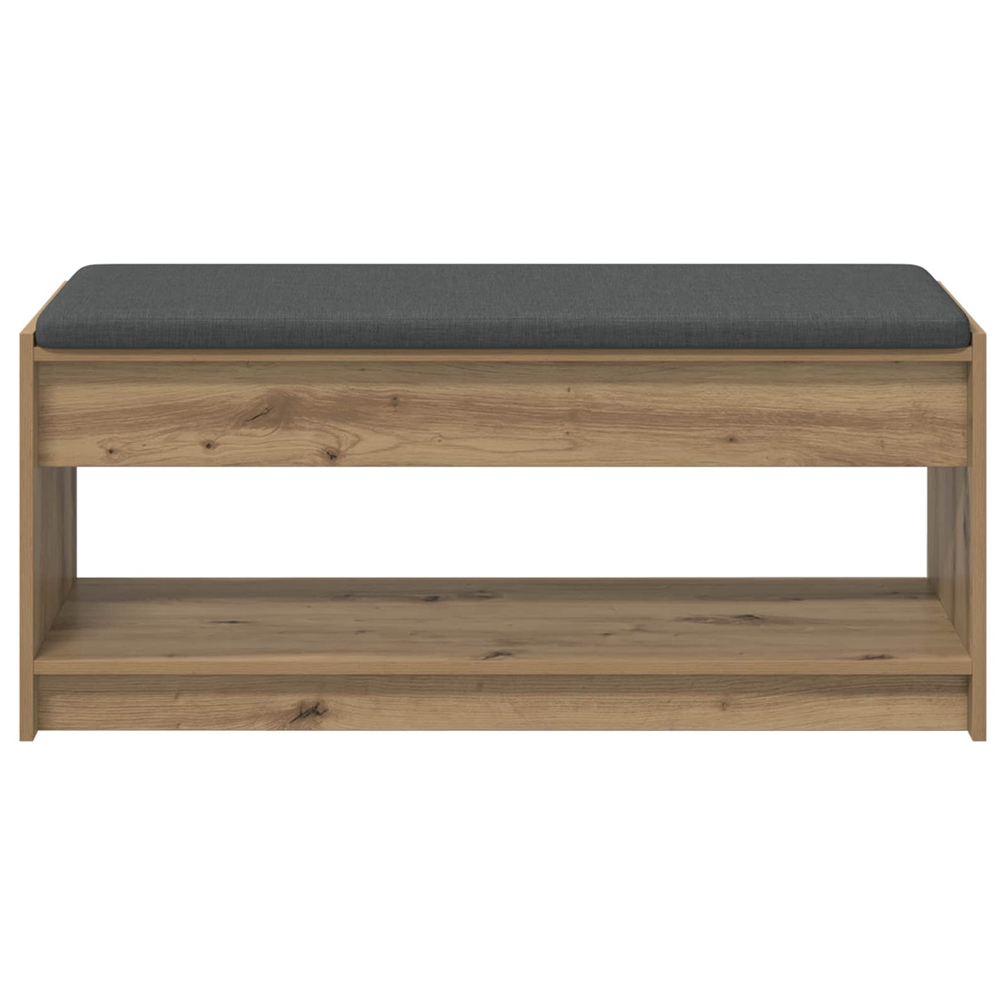 Gangbenk med pute med hylle Artisan Eik 103 x 38 x 45 cm