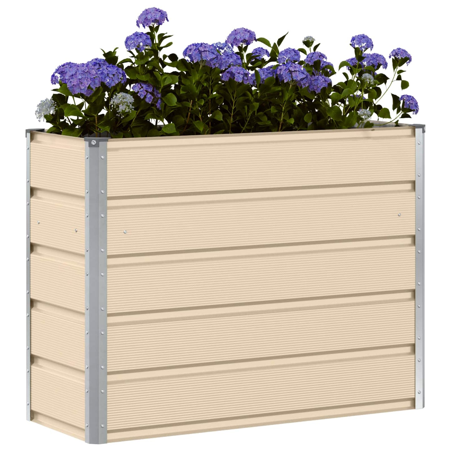 Plantekassed Elfenben 100 x 40 x 75 cm Stål