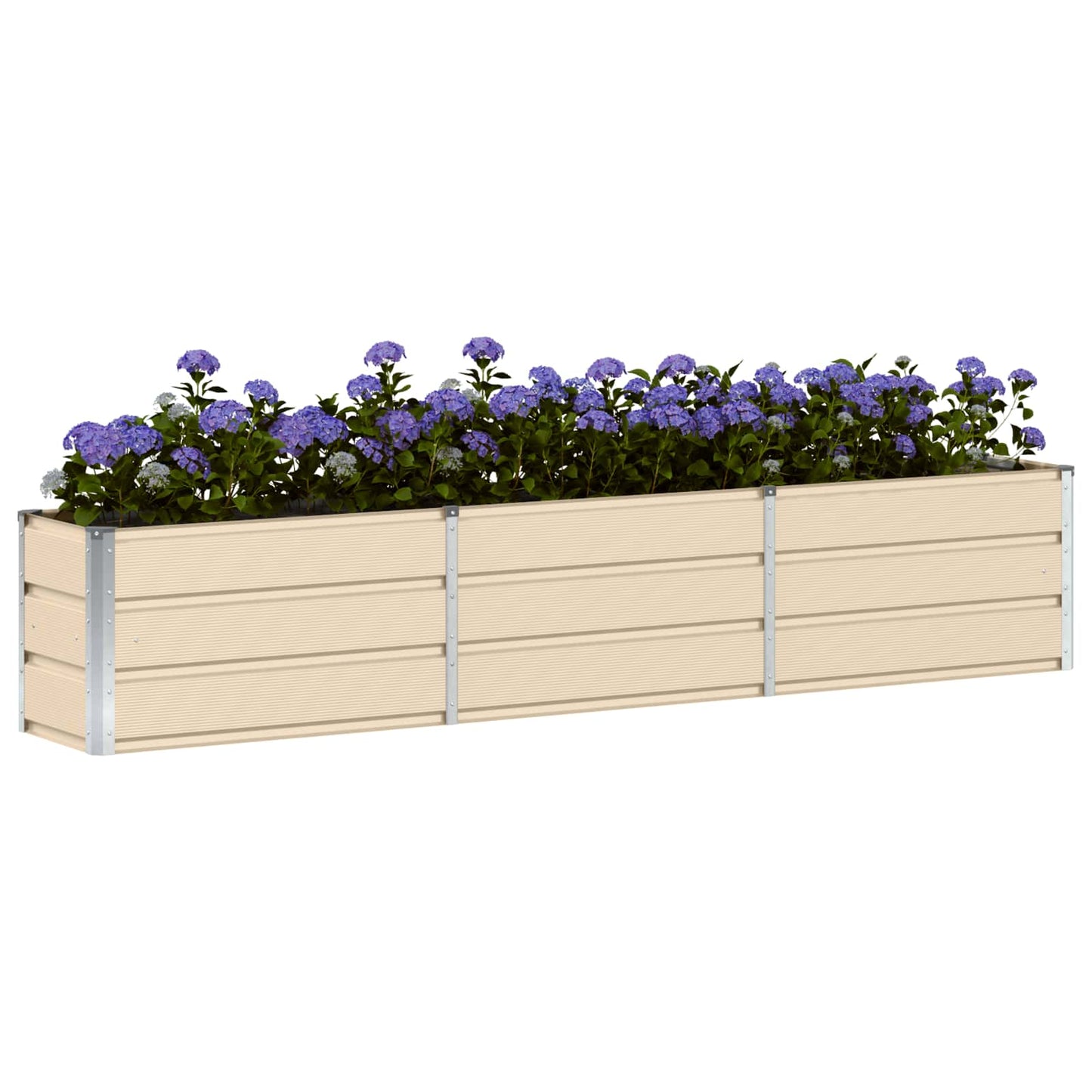 Plantekassed Elfenben 240 x 40 x 45 cm Stål