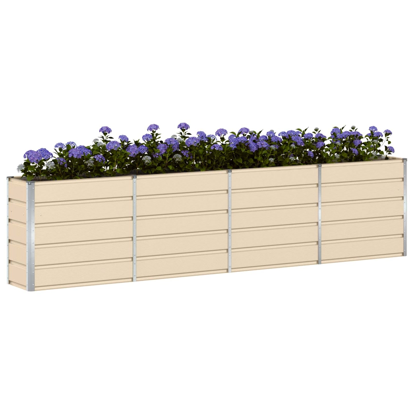 Plantekassed Elfenben 320 x 40 x 75 cm Stål