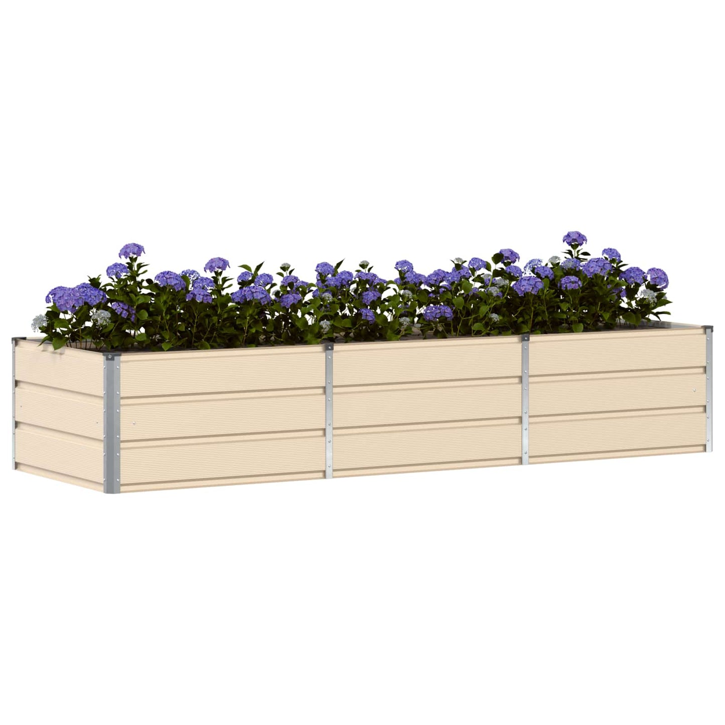 Plantekassed Elfenben 240 x 80 x 45 cm Stål