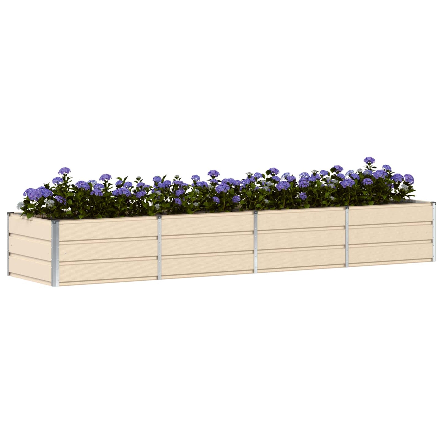Plantekassed Elfenben 320 x 80 x 45 cm Stål