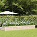 Plantekassed Elfenben 400 x 80 x 45 cm Stål