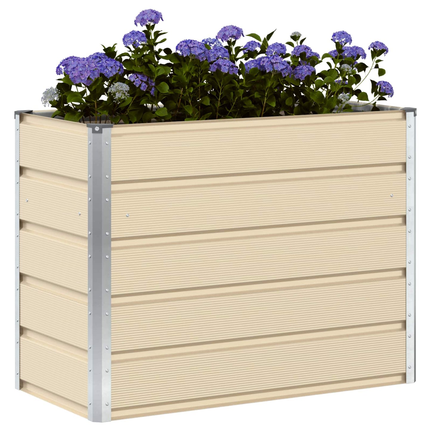 Plantekassed Elfenben 100 x 50 x 75 cm Galvanisert Stål