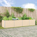 Plantekassed Elfenben 385 x 100 x 75 cm Galvanisert Stål