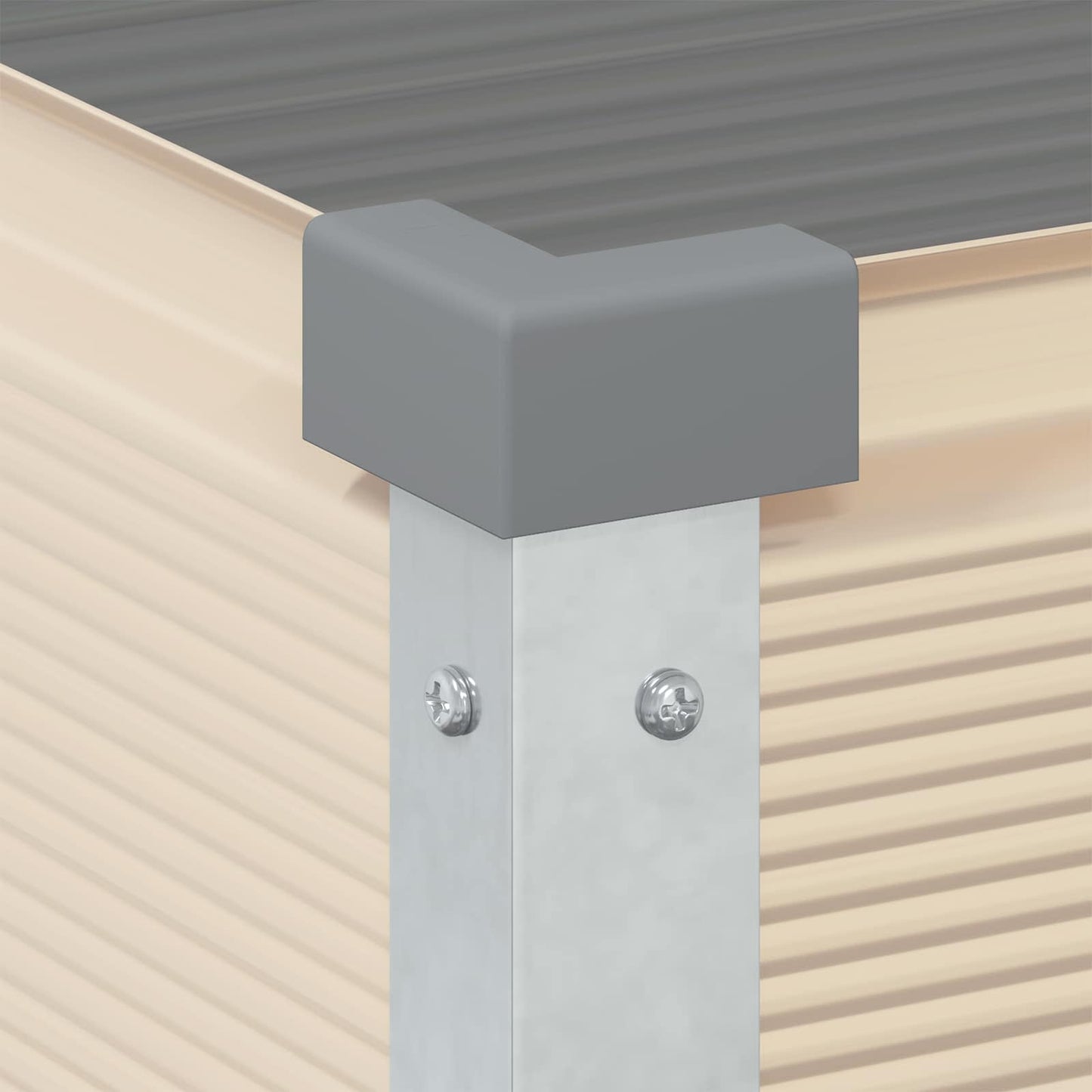 Plantekassed Elfenben 100 x 45 x 90 cm Galvanisert Stål