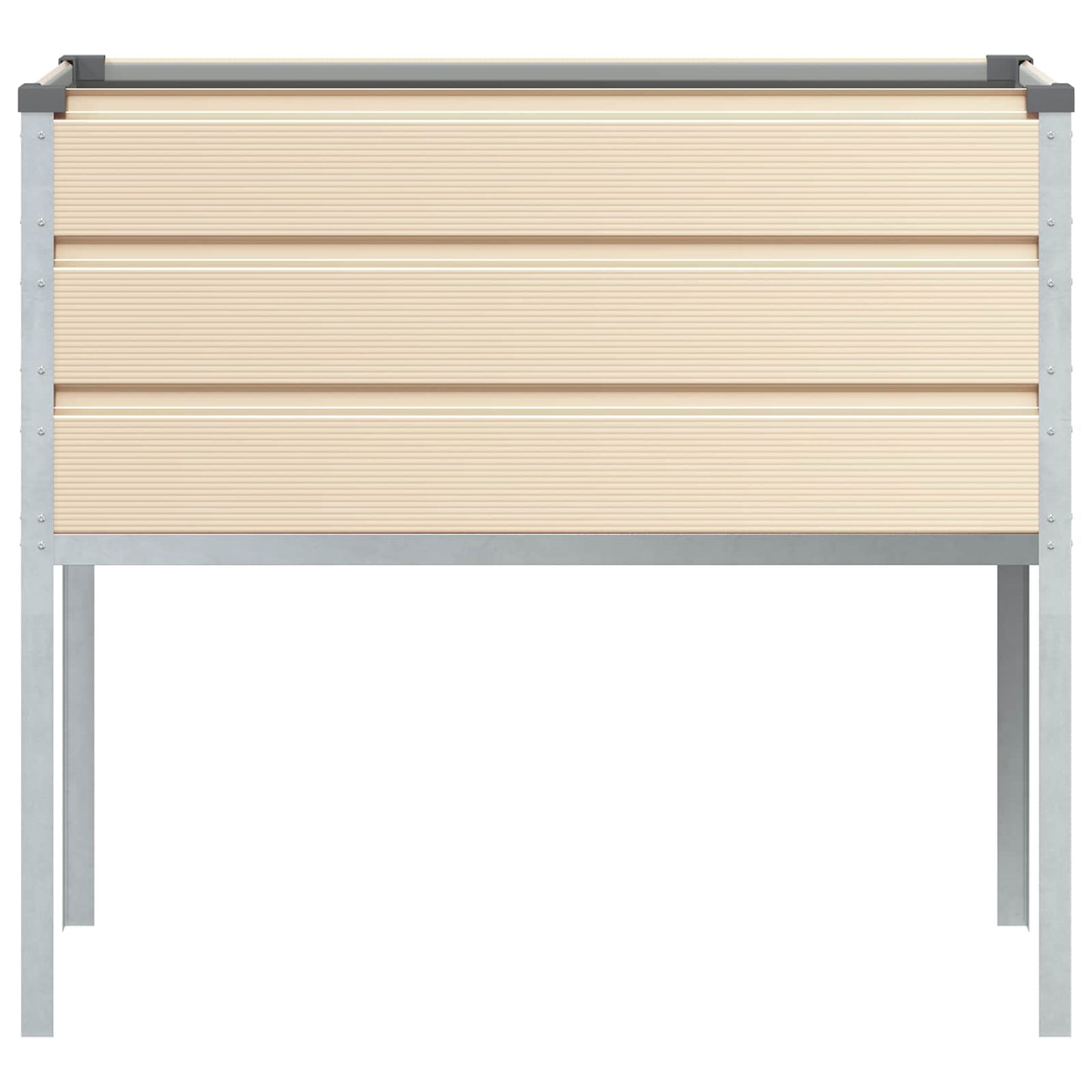 Plantekassed Elfenben 100 x 45 x 90 cm Galvanisert Stål