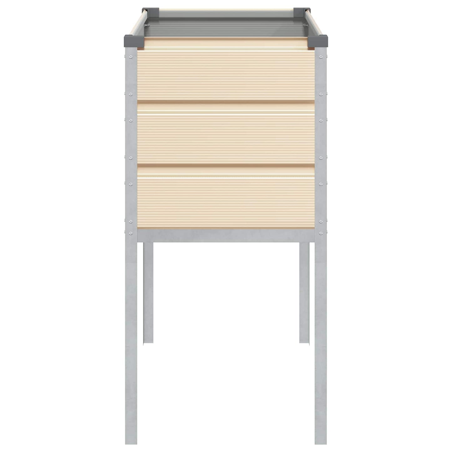 Plantekassed Elfenben 100 x 45 x 90 cm Galvanisert Stål