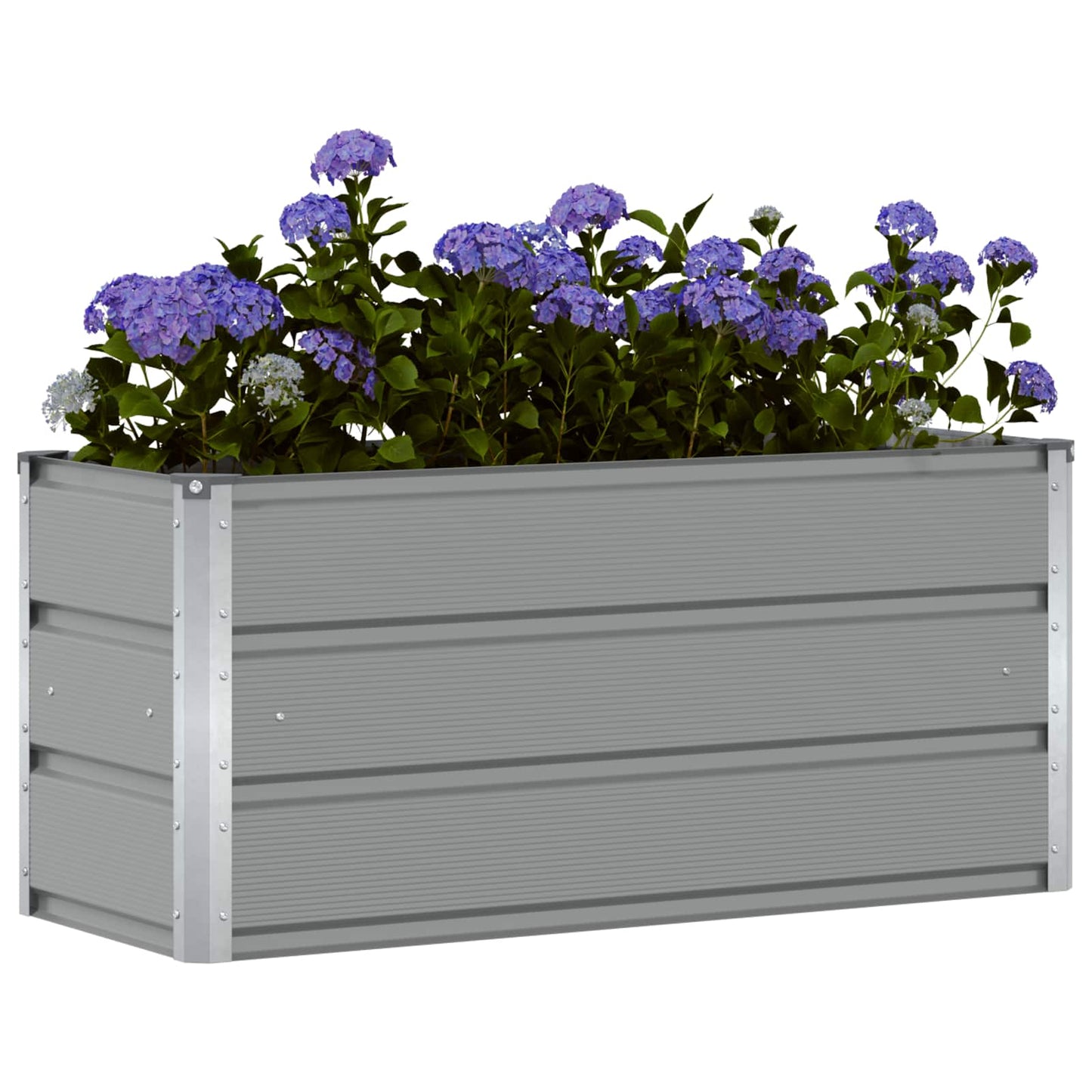 Plantekassed Lysegrå 100 x 40 x 45 cm Stål