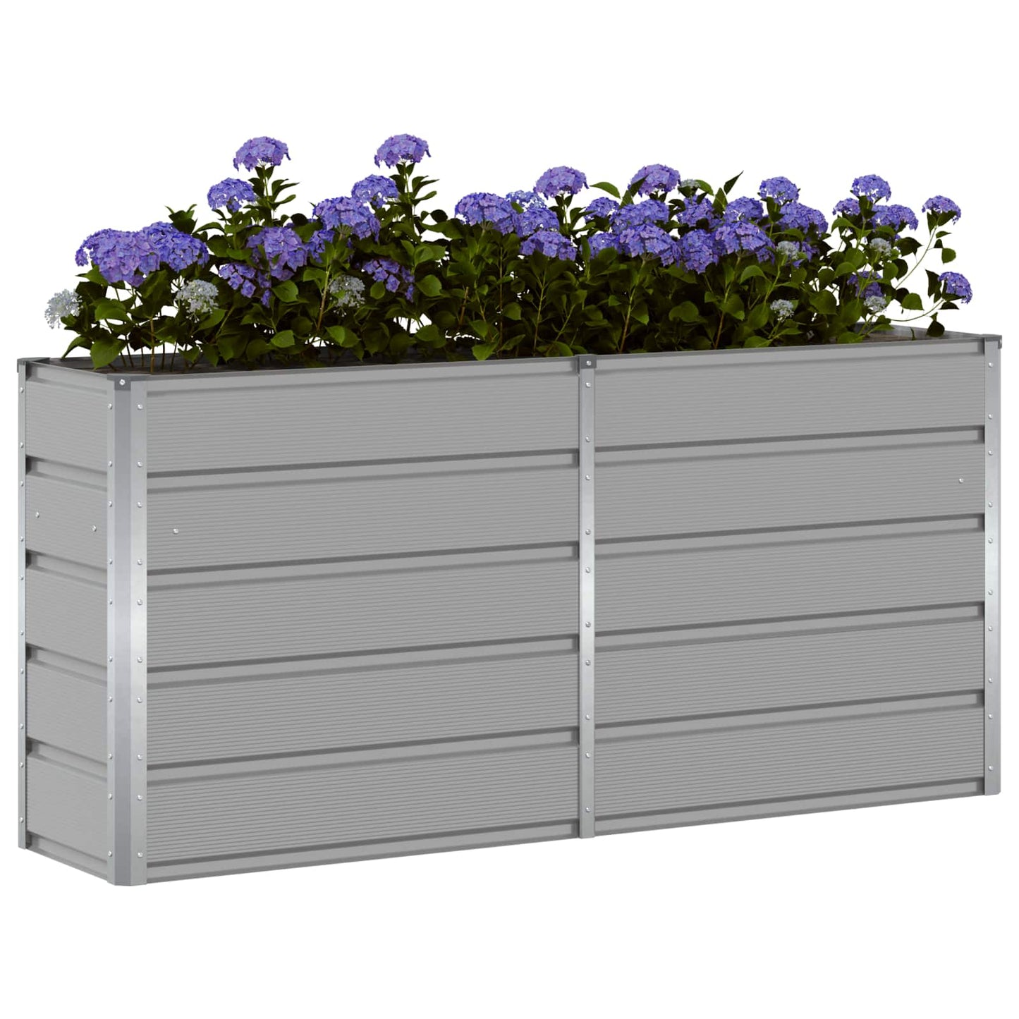 Plantekassed Lysegrå 160 x 40 x 75 cm Stål