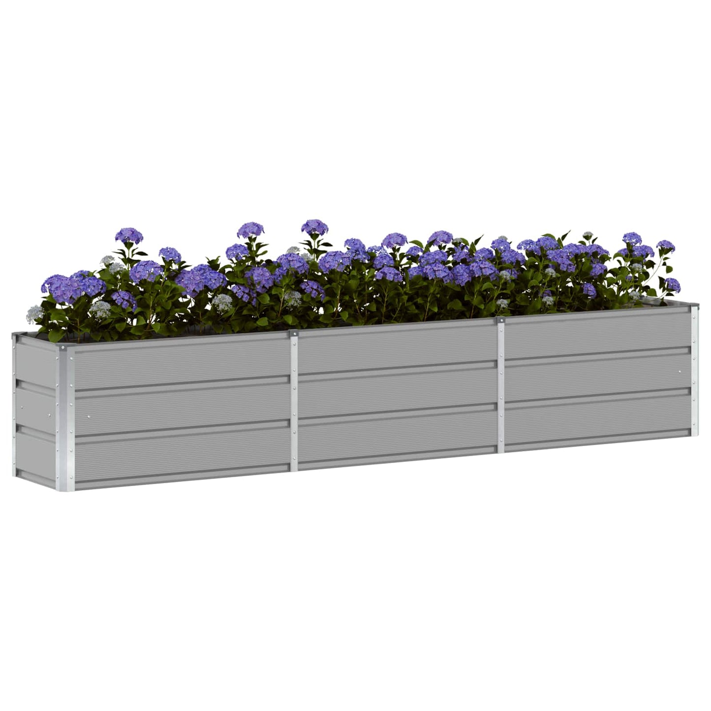 Plantekassed Lysegrå 240 x 40 x 45 cm Stål