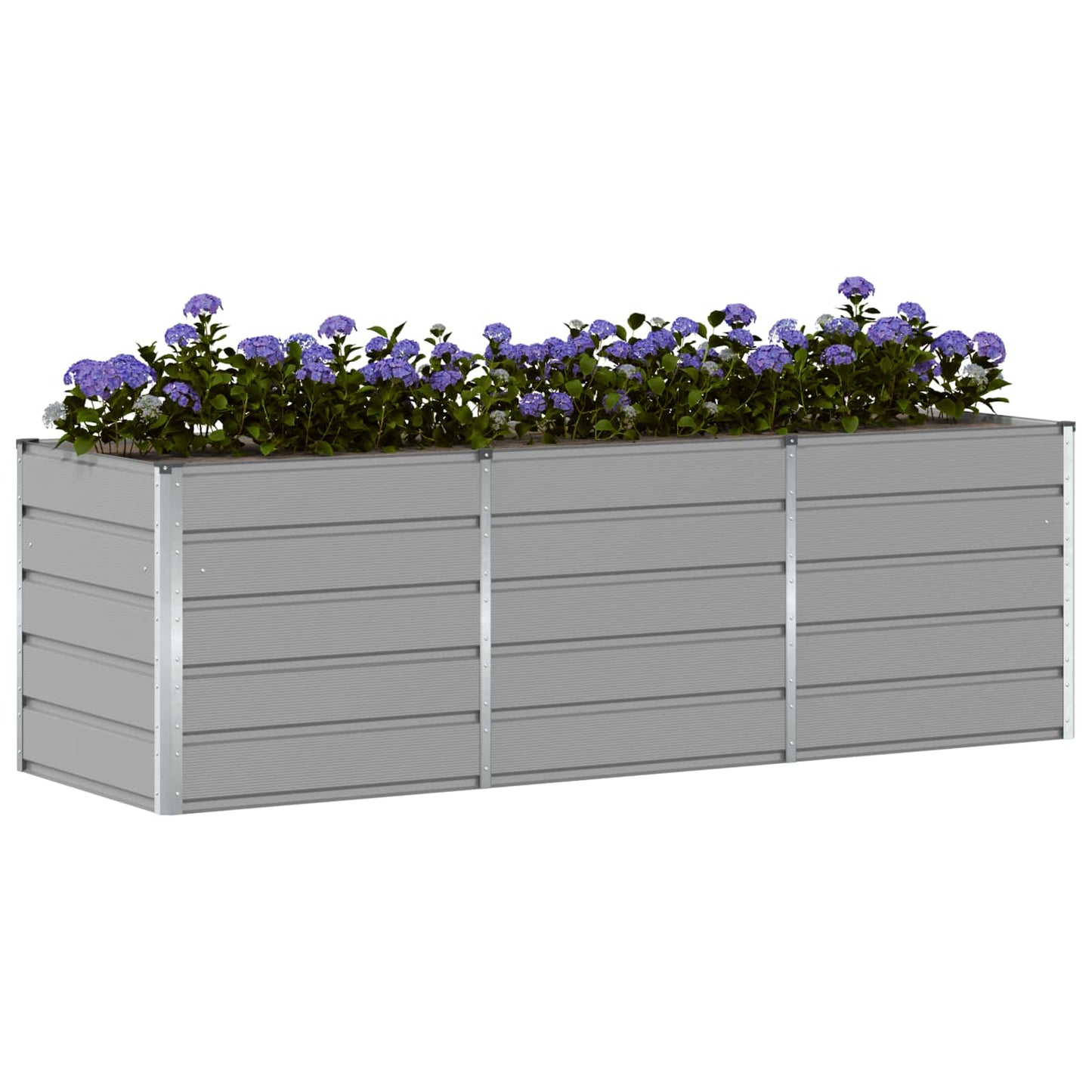Plantekassed Lysegrå 240 x 80 x 75 cm Stål