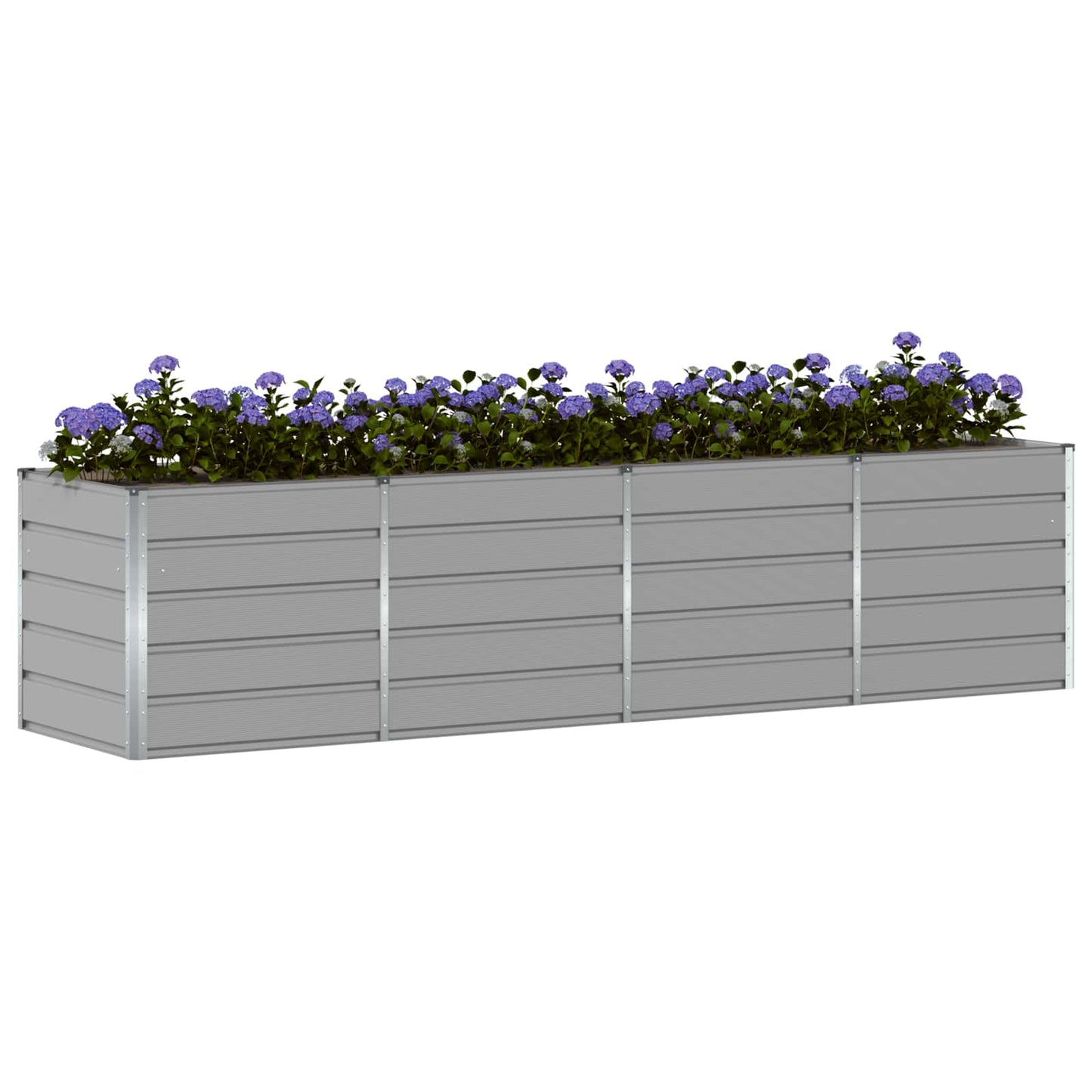 Plantekassed Lysegrå 320 x 80 x 75 cm Stål