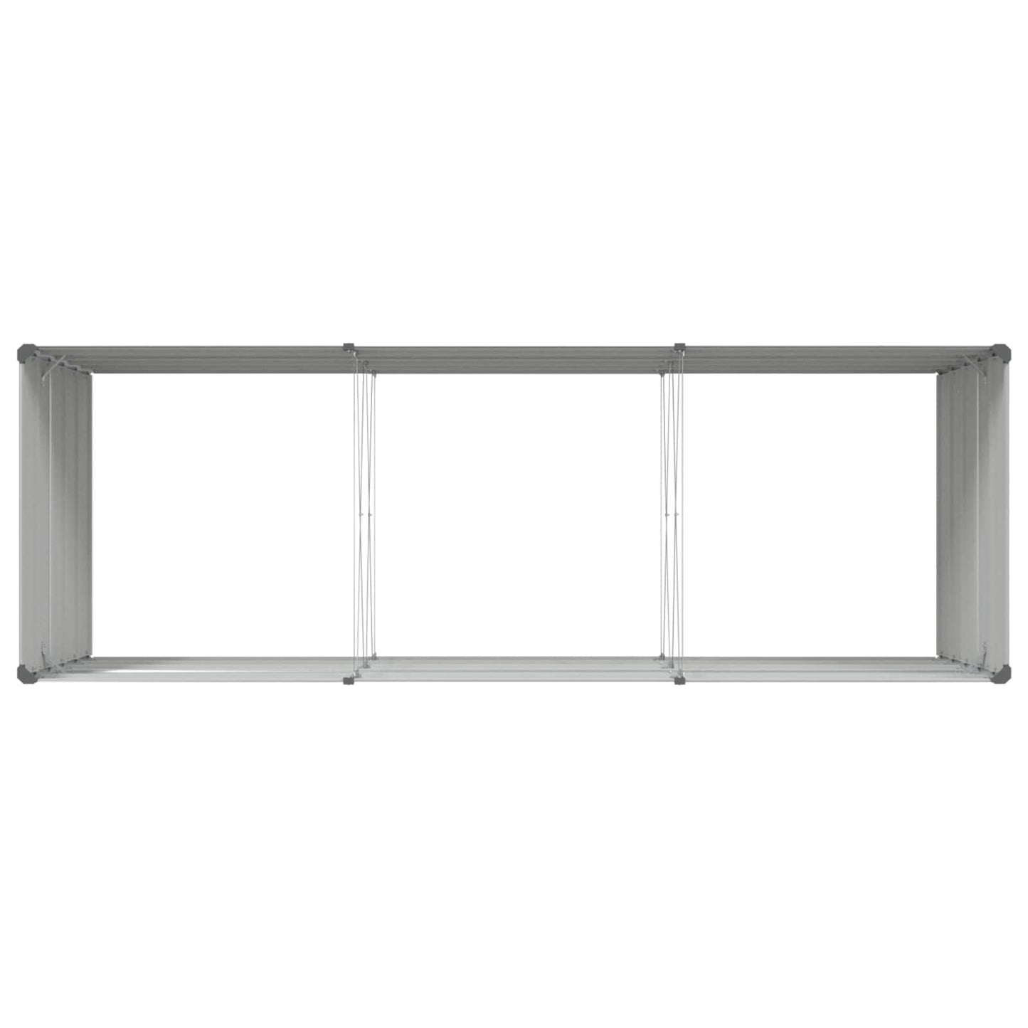 Plantekassed Lysegrå 290 x 100 x 75 cm Galvanisert Stål