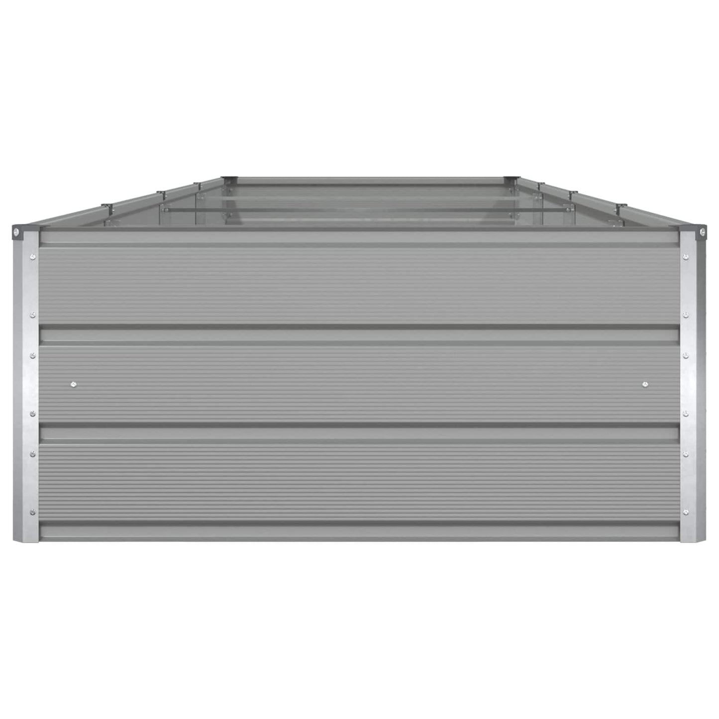 Plantekassed Lysegrå 385 x 100 x 45 cm Galvanisert Stål