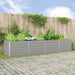 Plantekassed Lysegrå 385 x 100 x 75 cm Galvanisert Stål