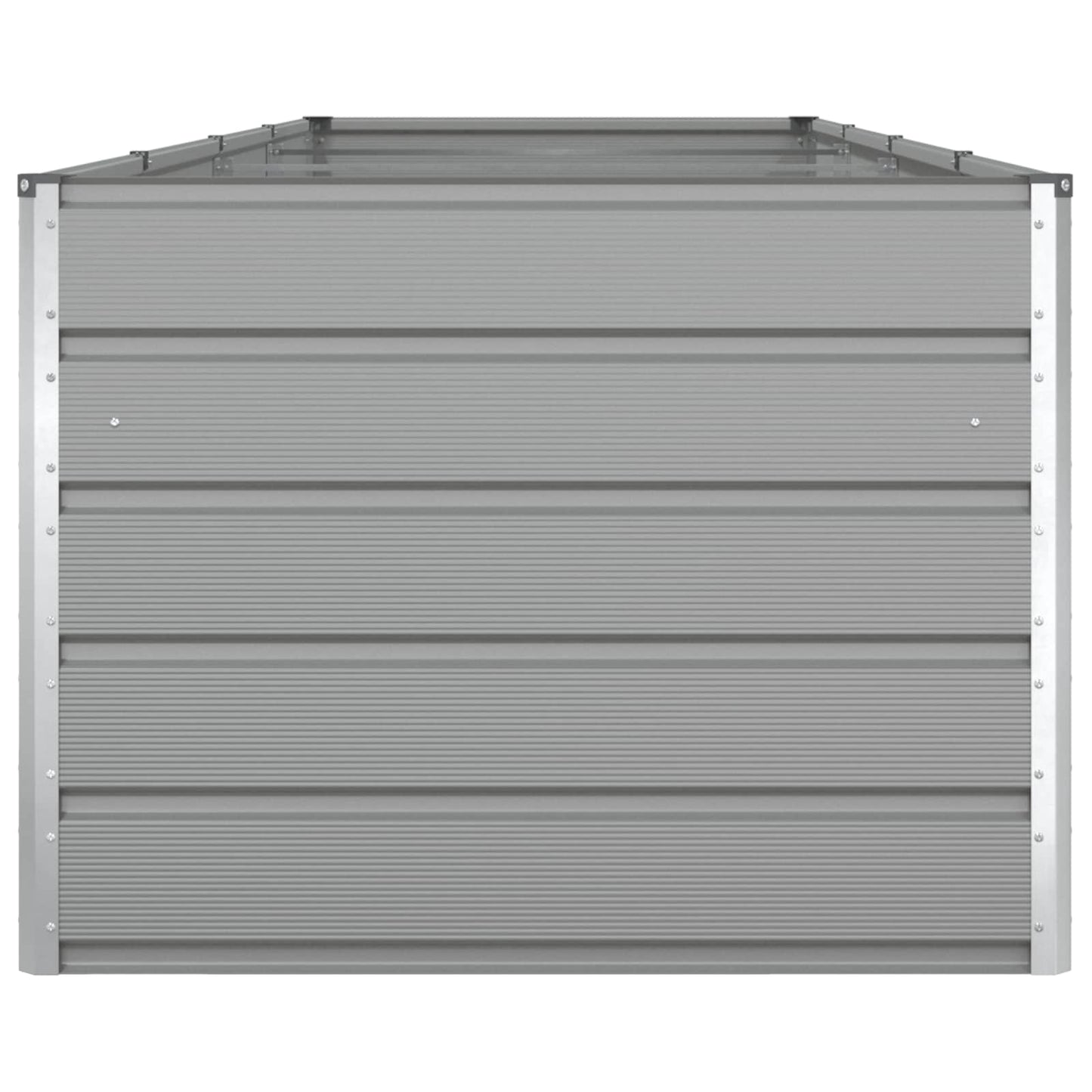 Plantekassed Lysegrå 385 x 100 x 75 cm Galvanisert Stål