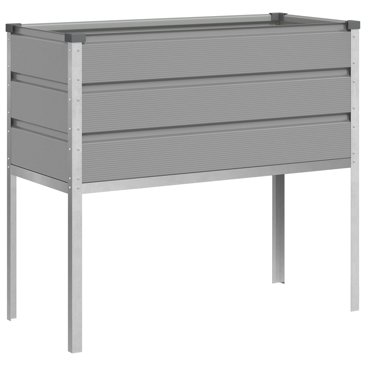 Plantekassed Lysegrå 100 x 45 x 90 cm Galvanisert Stål