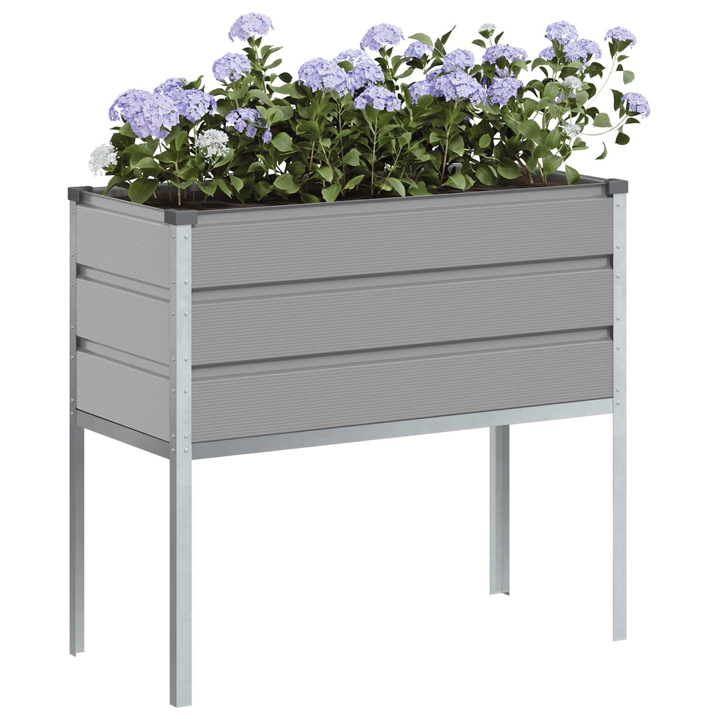 Plantekassed Lysegrå 100 x 45 x 90 cm Galvanisert Stål