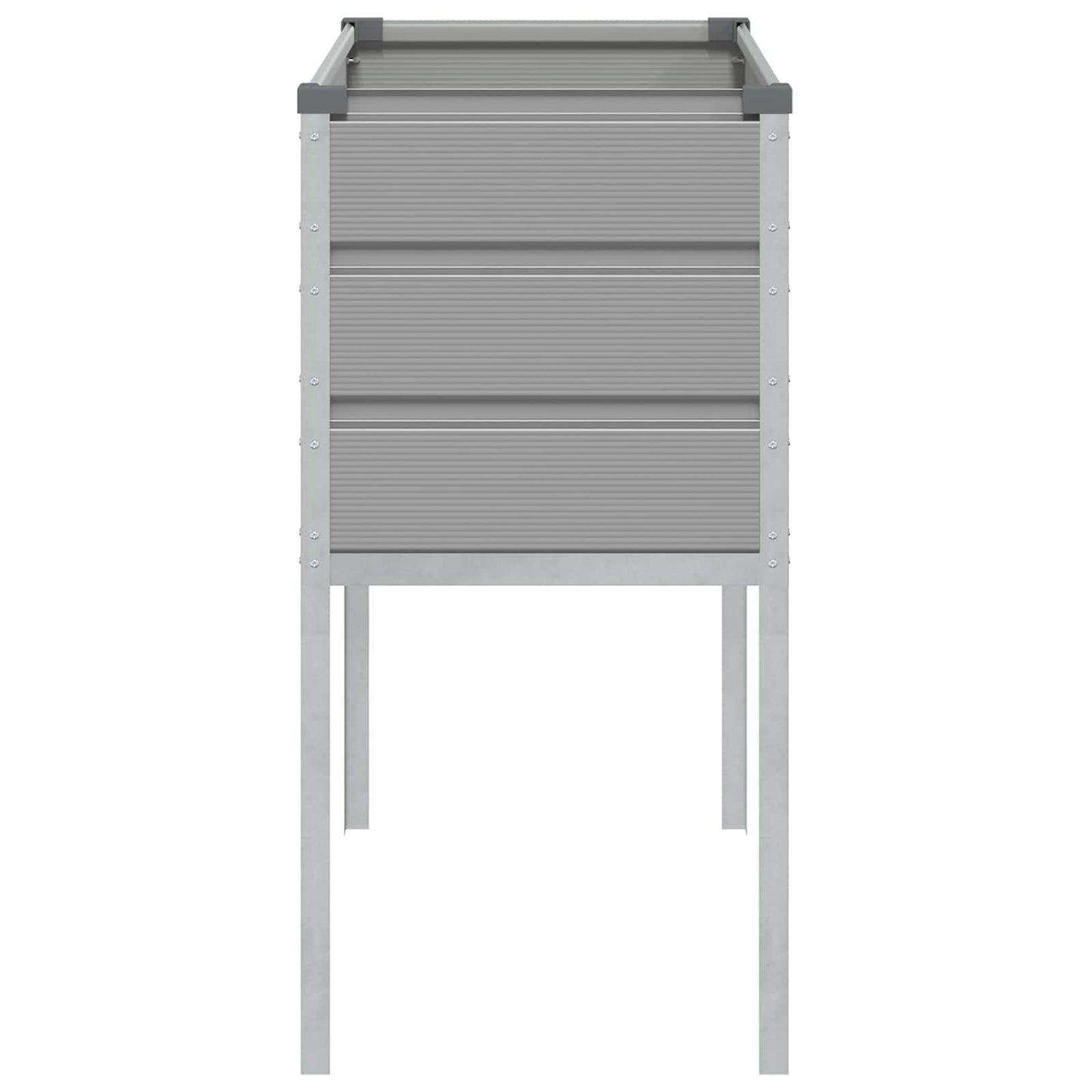 Plantekassed Lysegrå 100 x 45 x 90 cm Galvanisert Stål