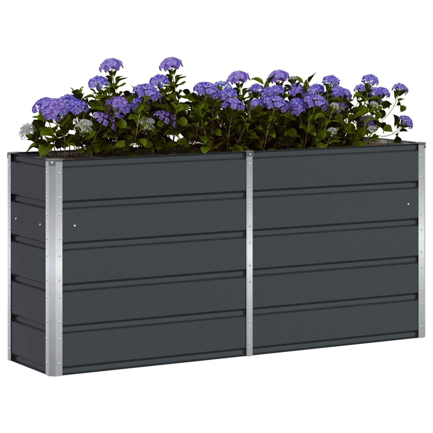 Plantekassed Antrasitt 160 x 40 x 75 cm Stål