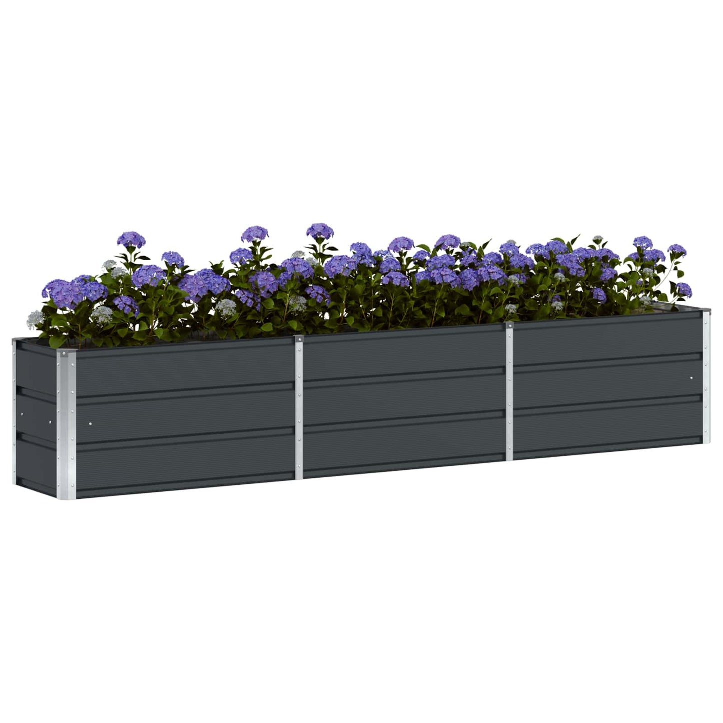 Plantekassed Antrasitt 240 x 40 x 45 cm Stål