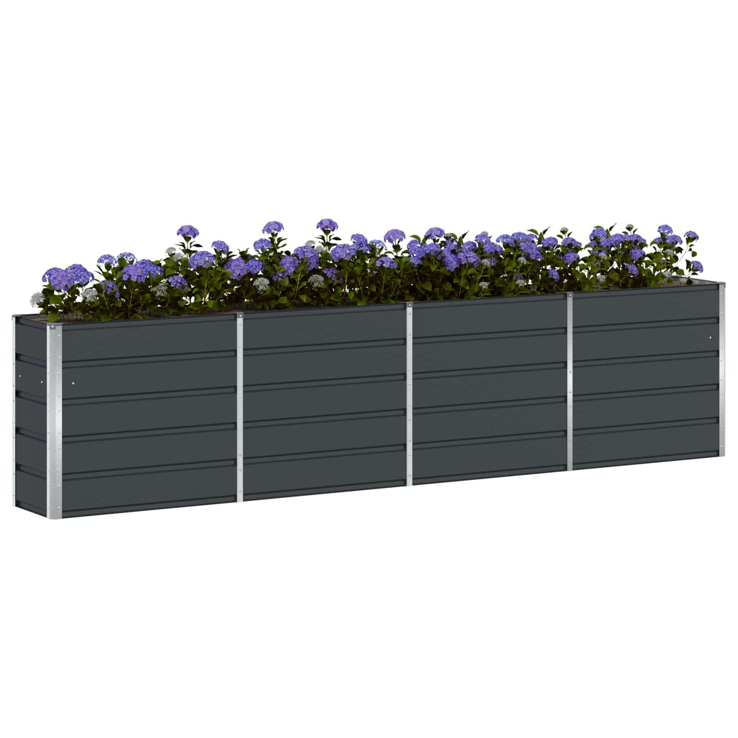Plantekassed Antrasitt 320 x 40 x 75 cm Stål