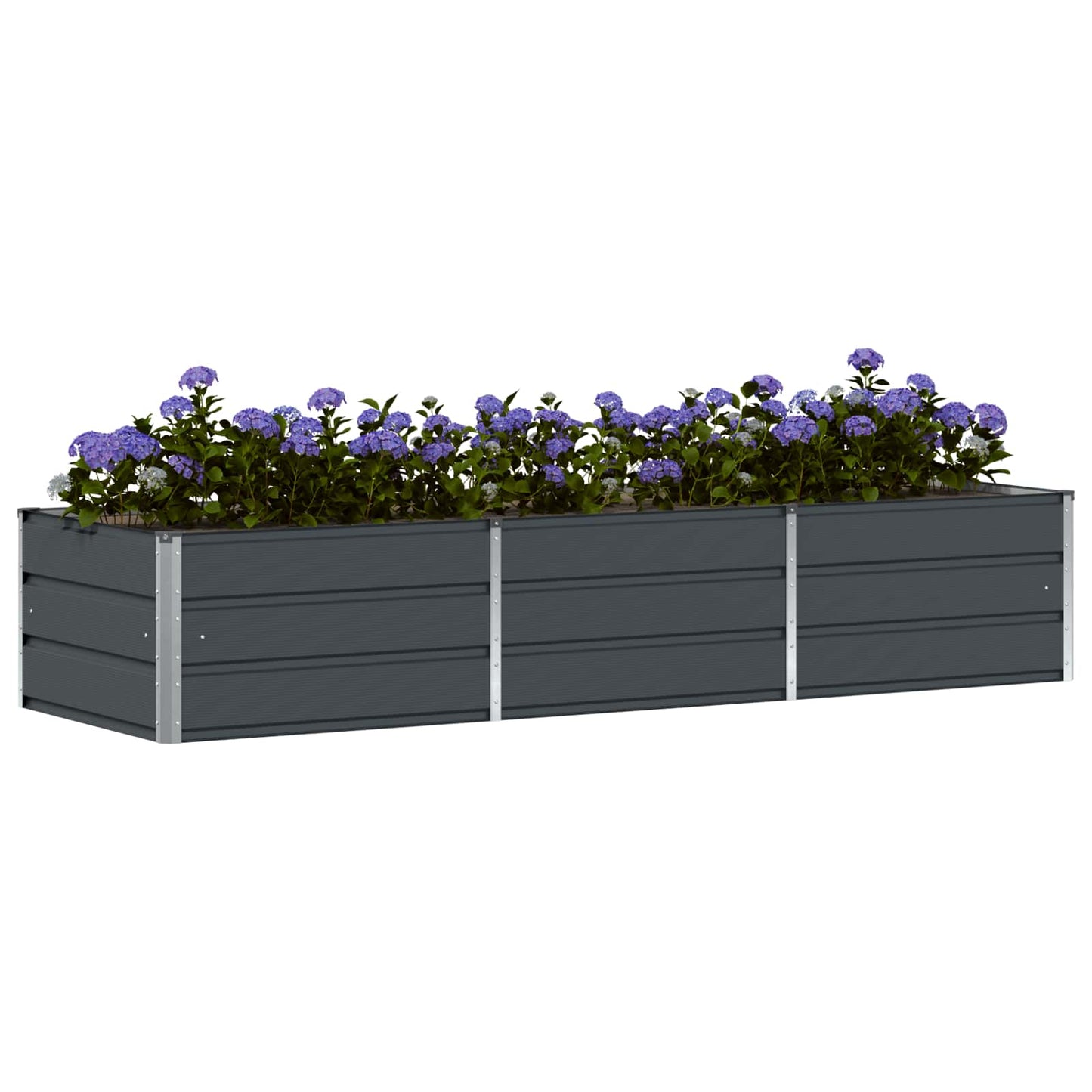 Plantekassed Antrasitt 240 x 80 x 45 cm Stål