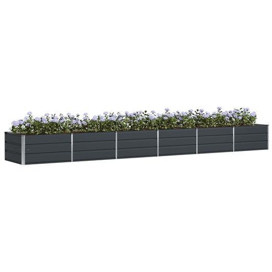 Plantekassed Antrasitt 480 x 80 x 45 cm Stål